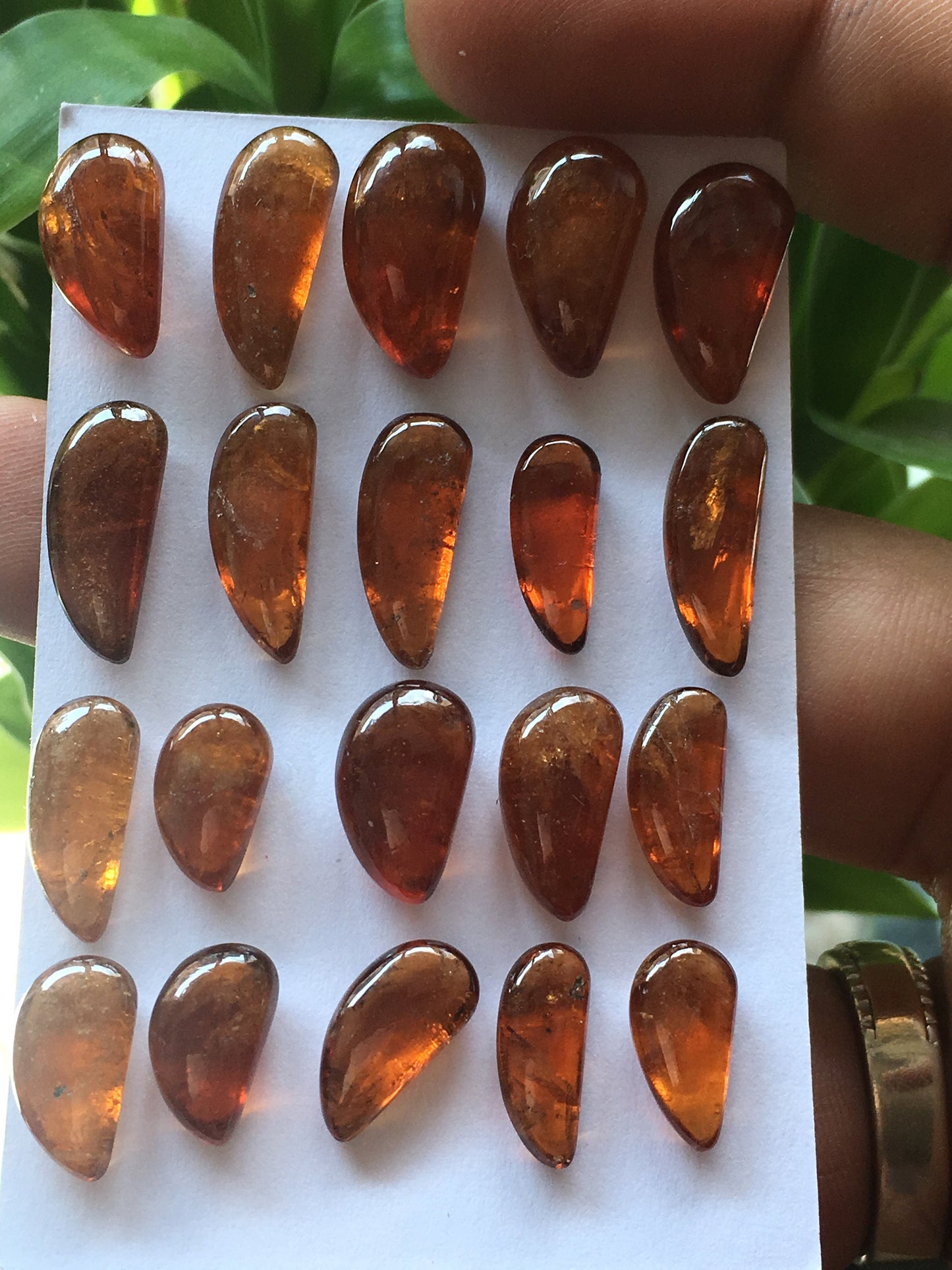 Attractive Hessonite tusks wholesale lot pcs 20 weight 117.75 carats size 12x7mm to 16.3x8.5mm Hessonite garnet tusks for pendants