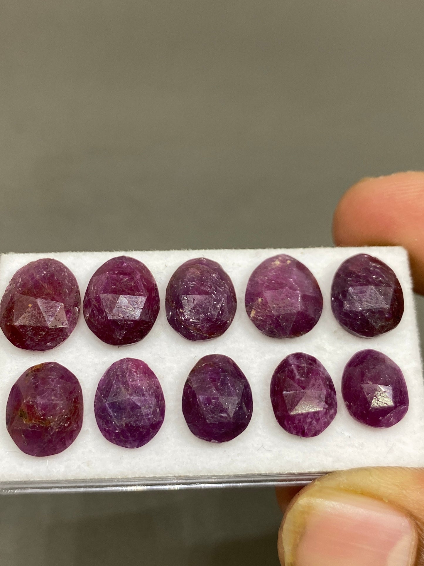 Marvellous Rare natural ruby rosecut lot mix shapes  pcs 10 weight 32 cts size 9.8x8-12x10mm unheated untreated natural ruby rosecut