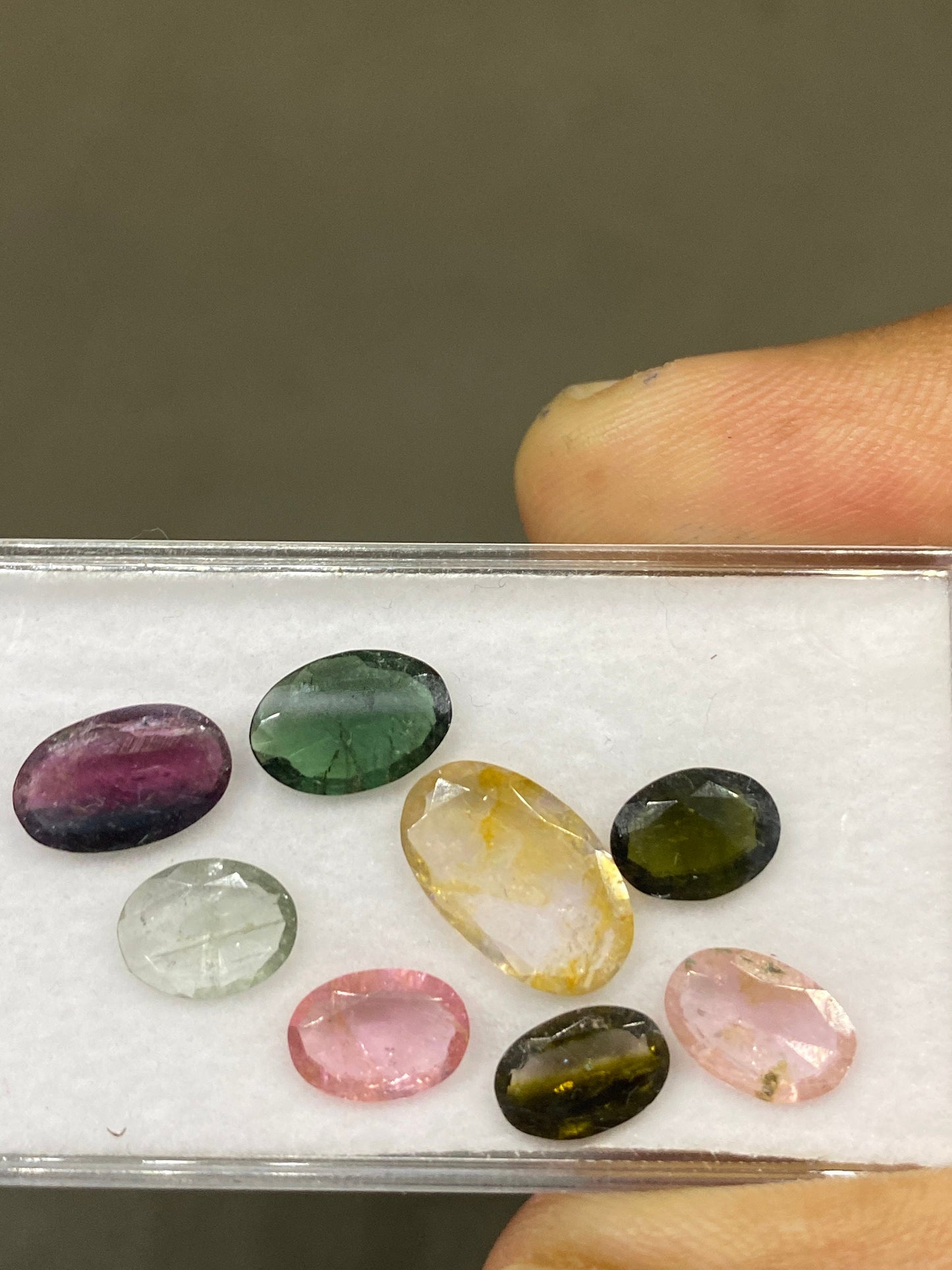 wow Rare watermelon Tourmaline oval cutstones pcs 8 wt 9 cts size 8.5x5x8-13.2x8mm tourmaline cuts ovals cutstones pink  tourmaline