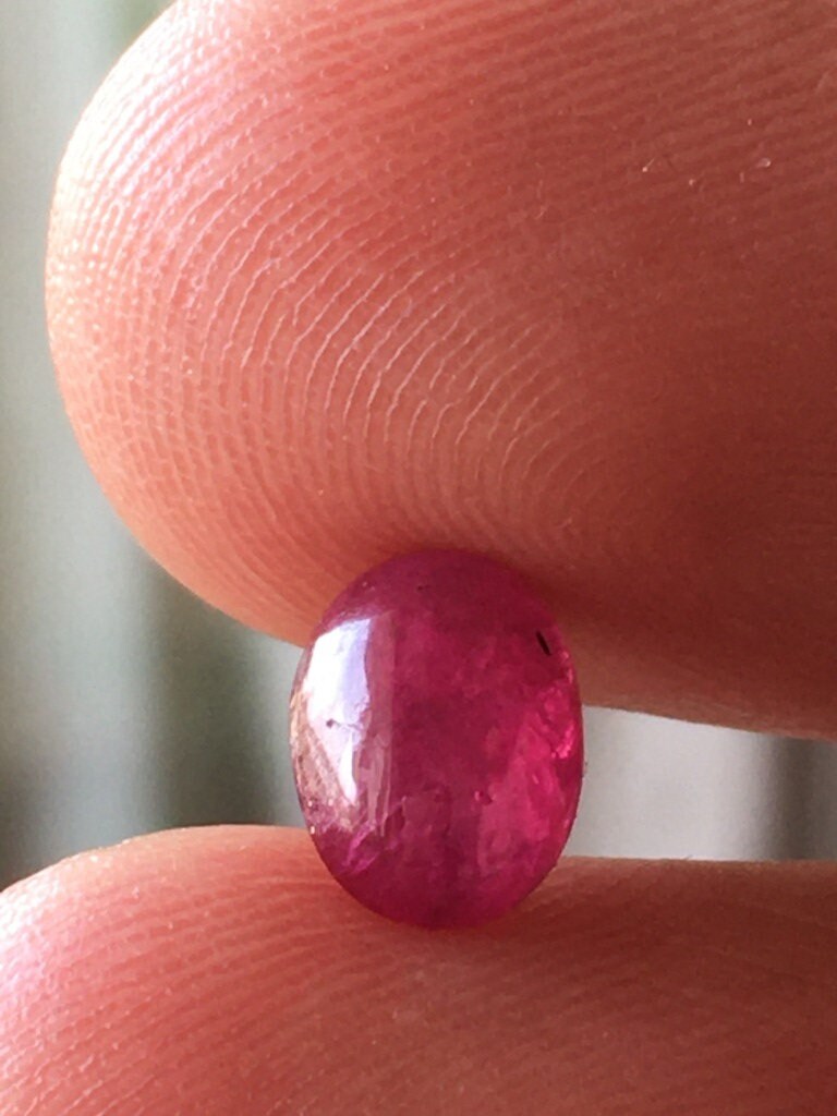 AAA Natural ruby oval cabochon weight 2 carats very cute color ideal for a ring nice color natural ruby unheated untreated ruby oval cab