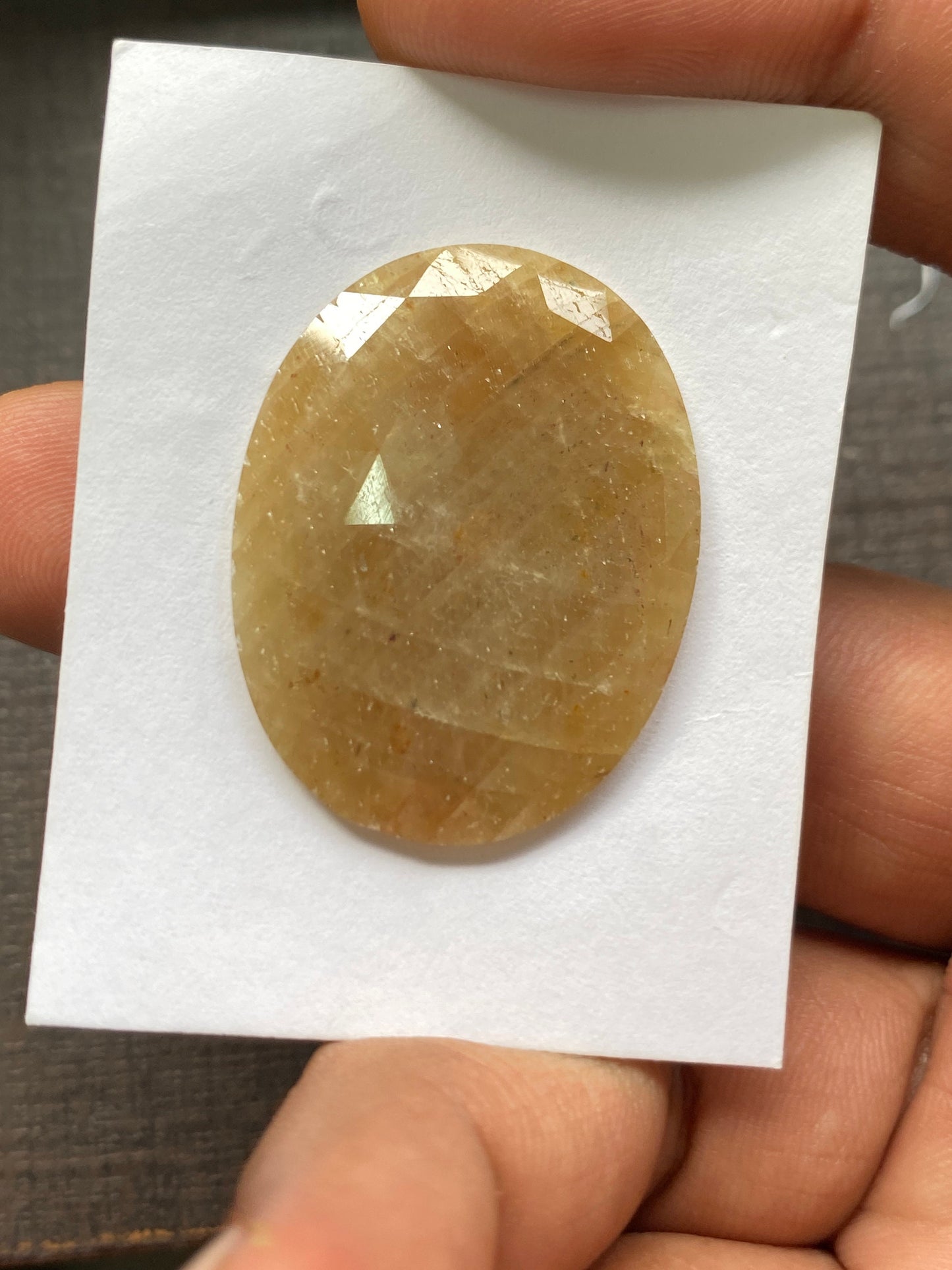 Amazing never seen rare big size oval natural yellow sapphire rosecut wt 41.50 carats size 34x26mm unheated untreated sapphire rosecut