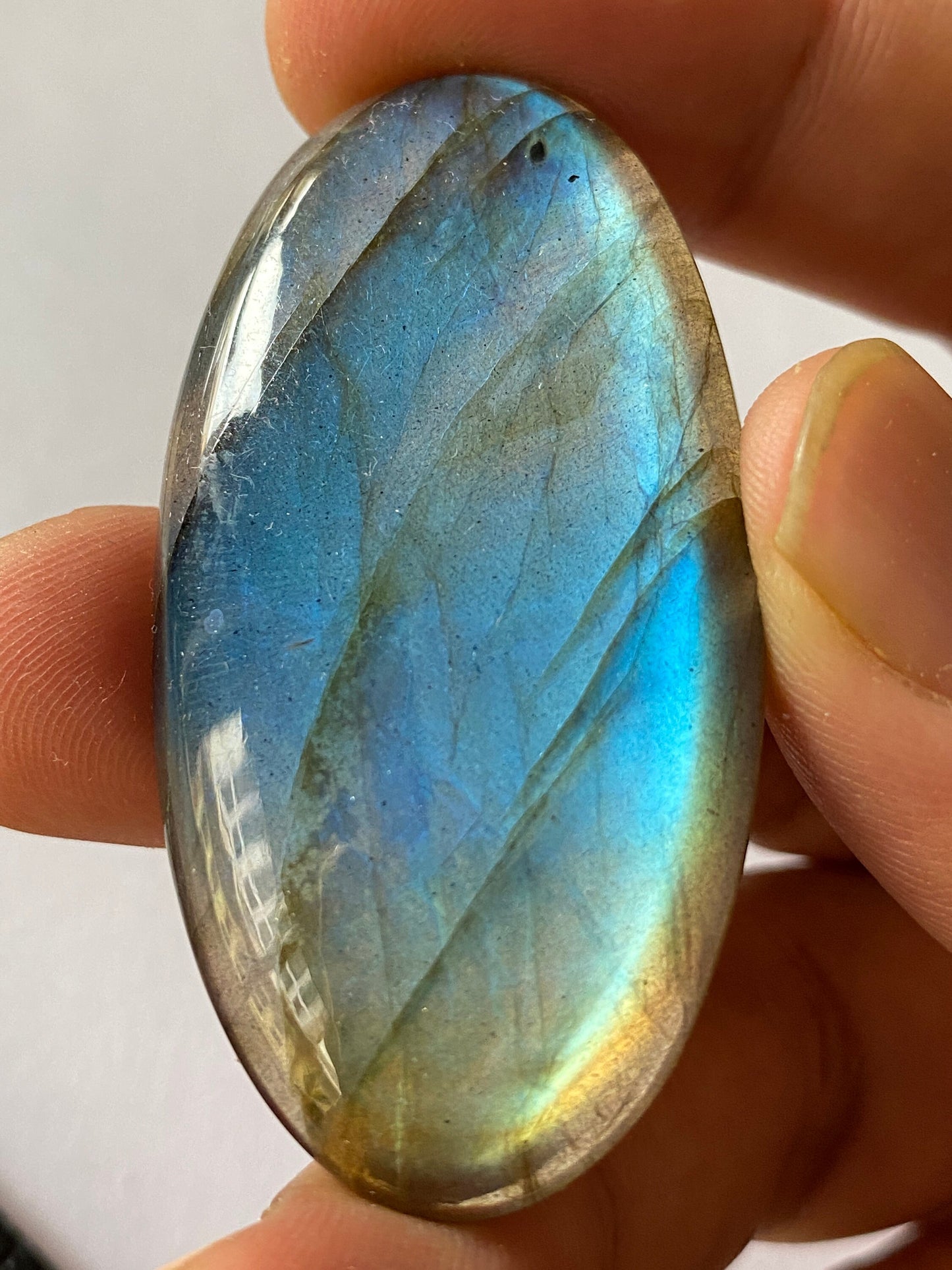 Huge size blue fire labradorite oval shape cabochon carats single piece 113.50 cts size 56x29mm rare size fine polished labradorite big size