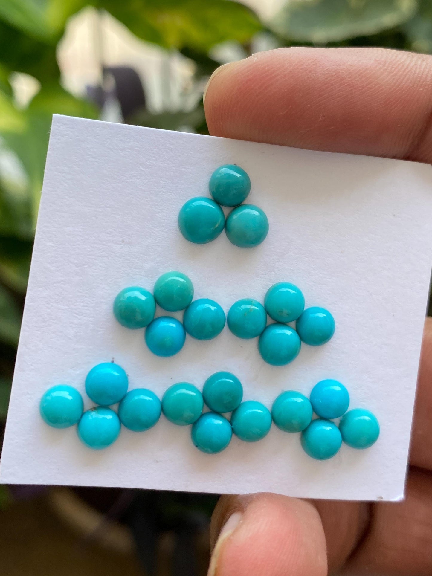 Gorgeous Rare Arizona mines Turquoise round cabochons  natural smooth polished pcs 23 wt 11.80 carats 4.5mm-5.5mm turquoise cabochons