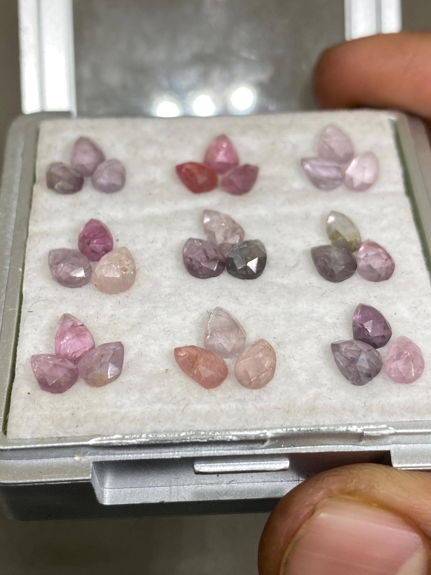 Fascinating very rare burma mines rosecut multi spinel Pears lot beautiful gems pcs 27 weight 13.90 carats 5x4-6x4mm rosecut spinels