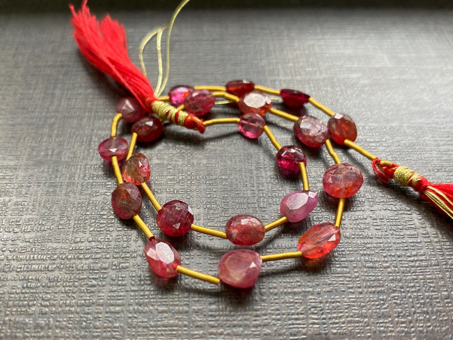 Very rare Red spinel cut stone beads nuggets faceted spinel burma mines 6x5-8x5mm weight 29 carats 11 inches burma spinel