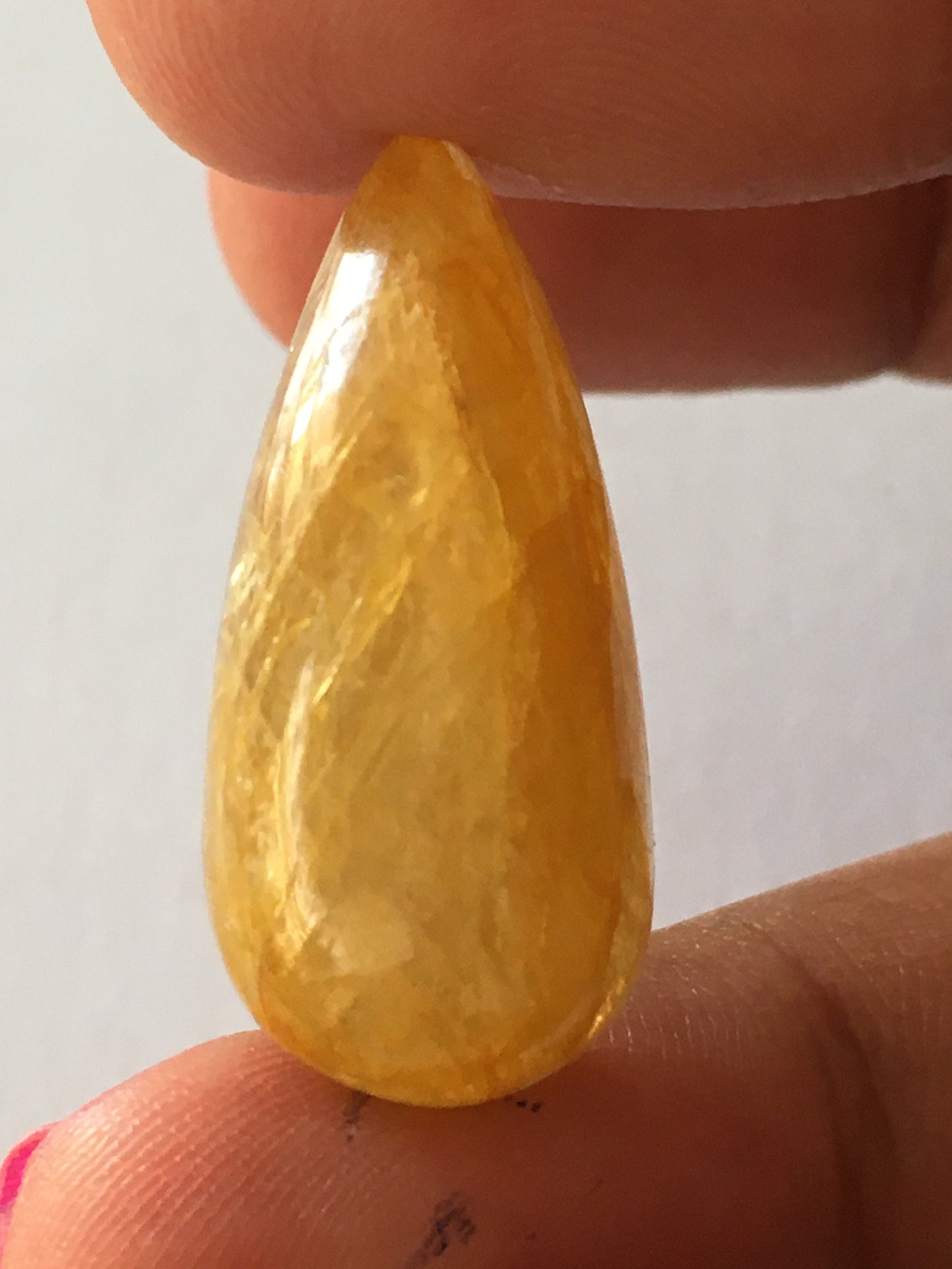 Very rare huge size Yellow sapphire pear shape cabochon weight 36.95 carats natural unheated untreated sapphire pendant size 30x14mm