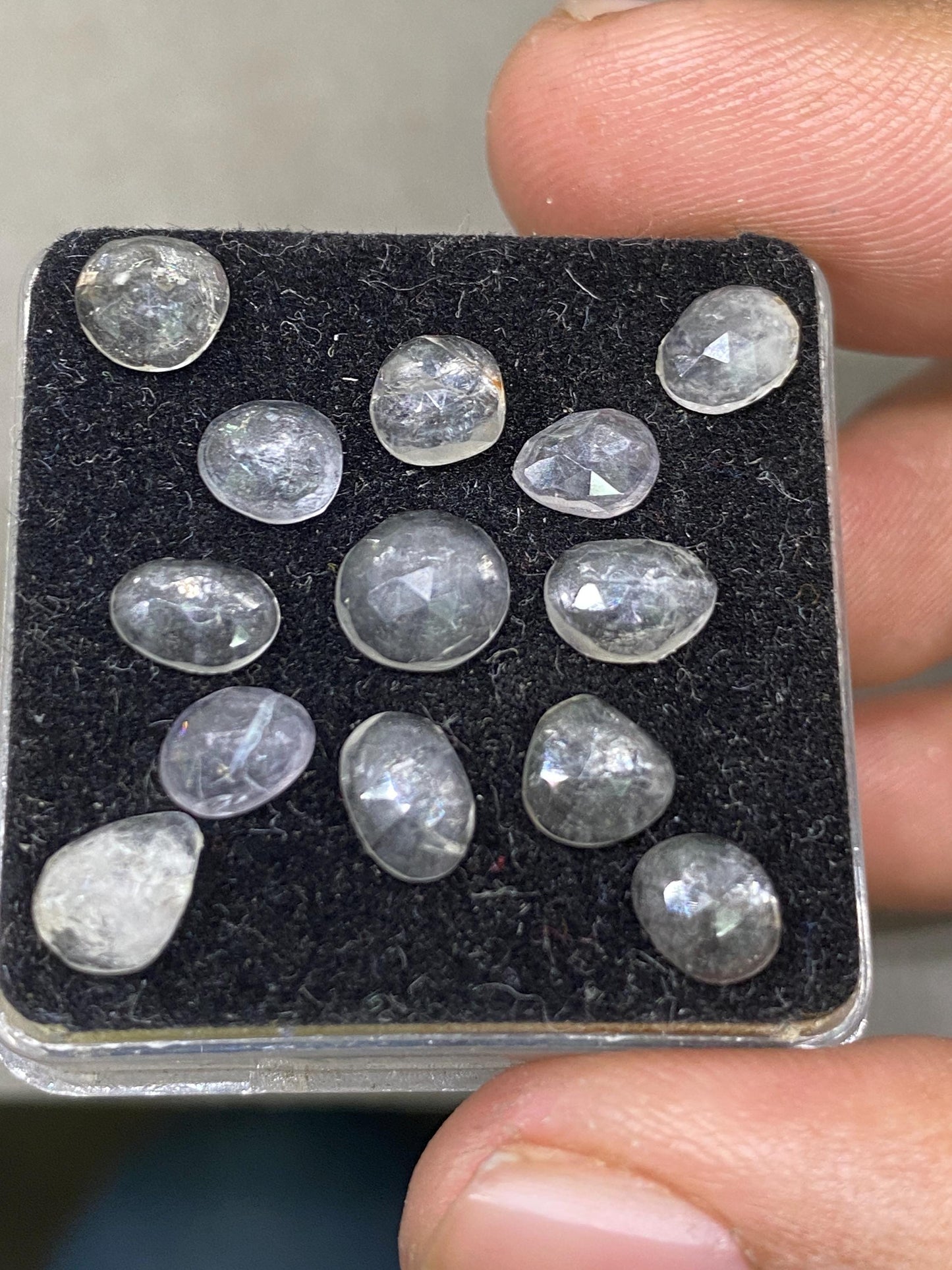 Gorgeous super fine quality crystal rosecuts weight m carats pcs 13 size crystal rosecut wholesale lot