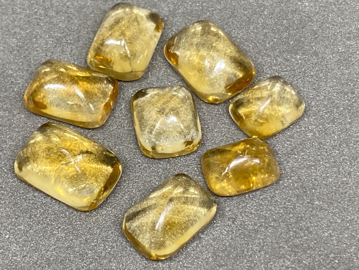 Beautiful natural citrine sugar loaf cabochons wholesale lot wt 58 cts pcs 8 size 16x9-16x11mm citrine sugarloaf cabochons