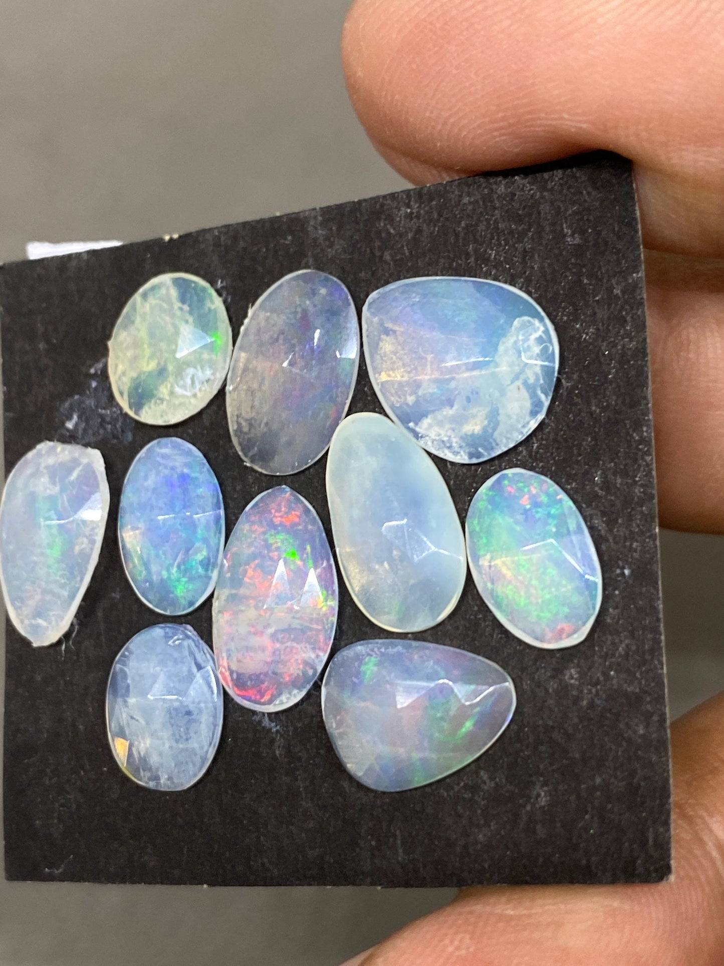 Fascinating Ethiopian opal rosecut Welo opal rosecut aaa quality wt 11 cts pcs 10 size 10x8mm-13x8mm rosecut opal fire natural opal rosecut