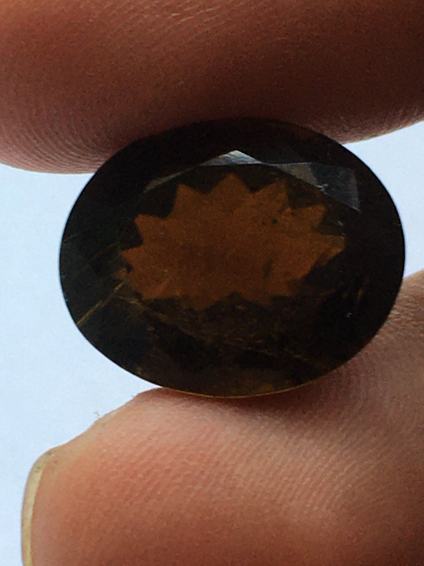 Beautiful rare brown Petro tourmaline oval cutstone weight 22.5 carats size 17.2x14.3mm  tourmaline cut for ring pendant