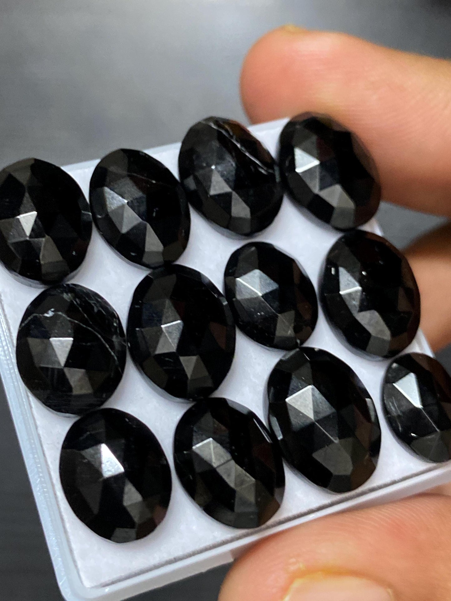 Gorgeous rare  Black tourmaline rosecut wholesale lot weight 56 carats pcs 12 size 11x8-13x10mm rosecut black tourmaline