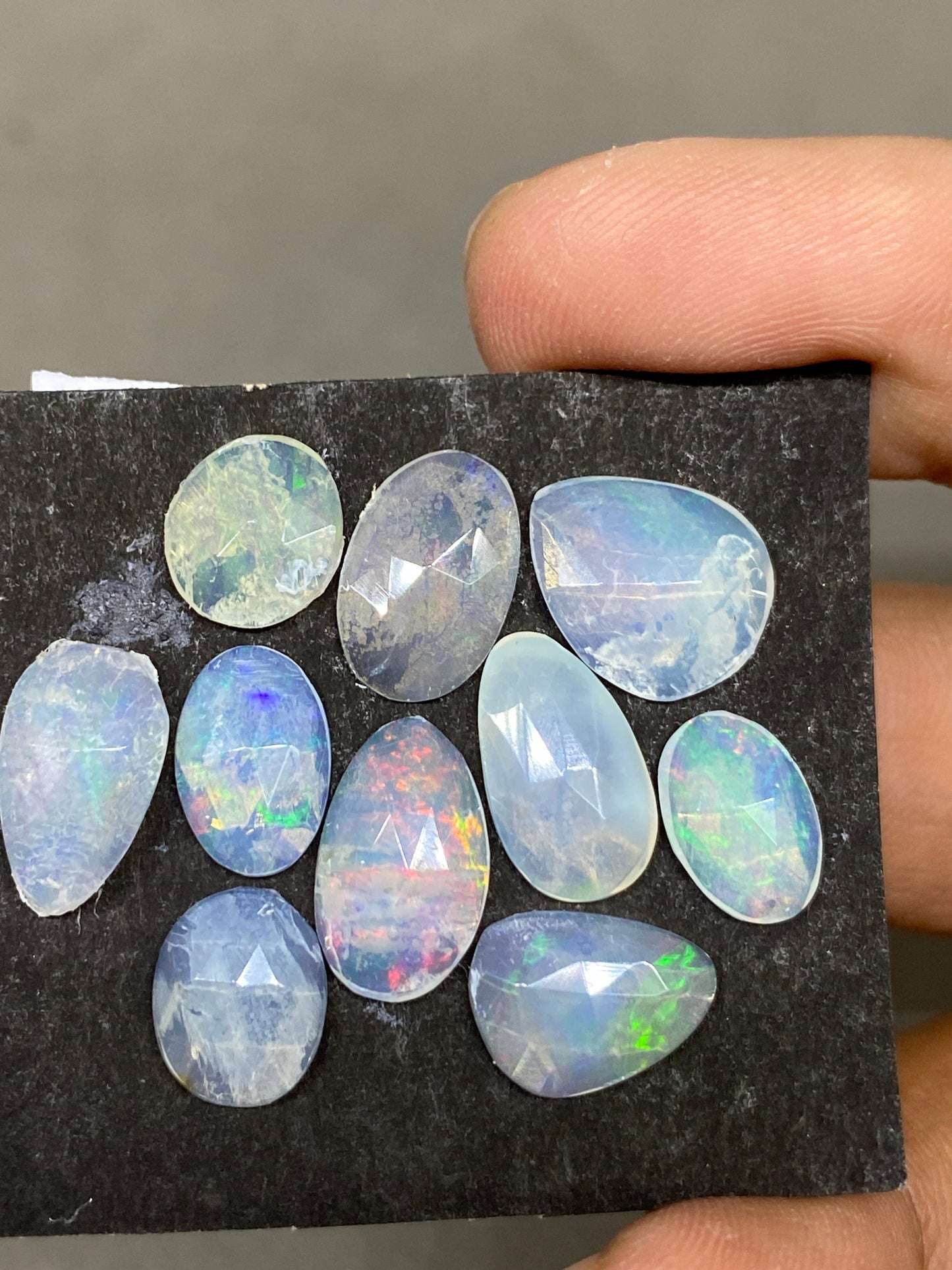 Fascinating Ethiopian opal rosecut Welo opal rosecut aaa quality wt 11 cts pcs 10 size 10x8mm-13x8mm rosecut opal fire natural opal rosecut