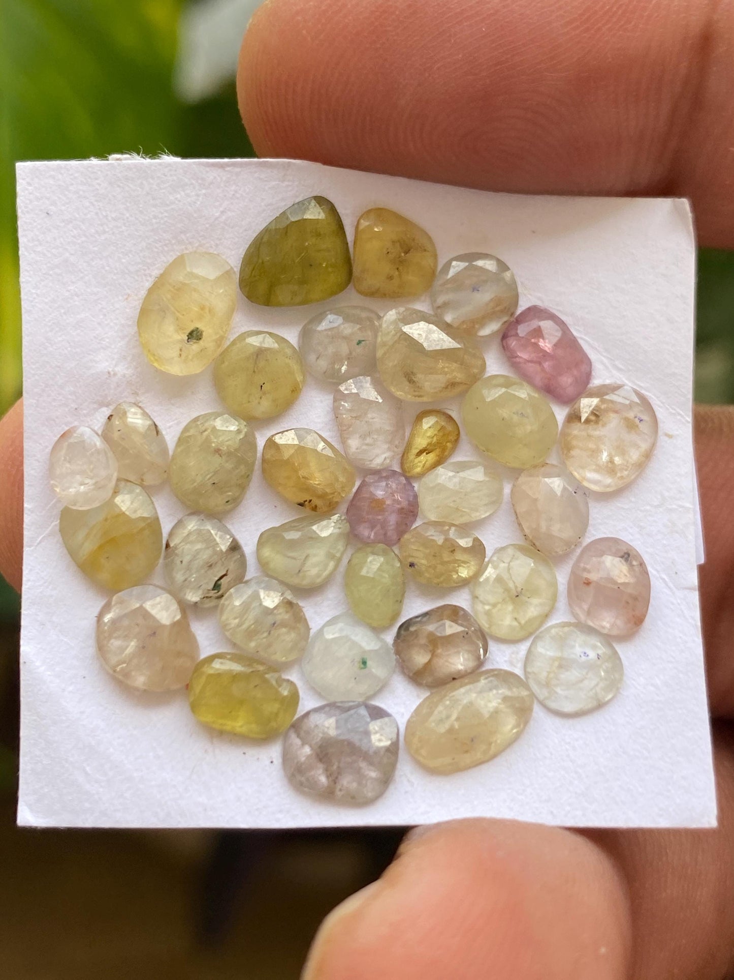 Wow  rare umba sapphire rosecut pastel multi sapphire lot  pcs 34 wt 15 cts size 5x2-8x6mm rosecut sapphire umba  sapphire