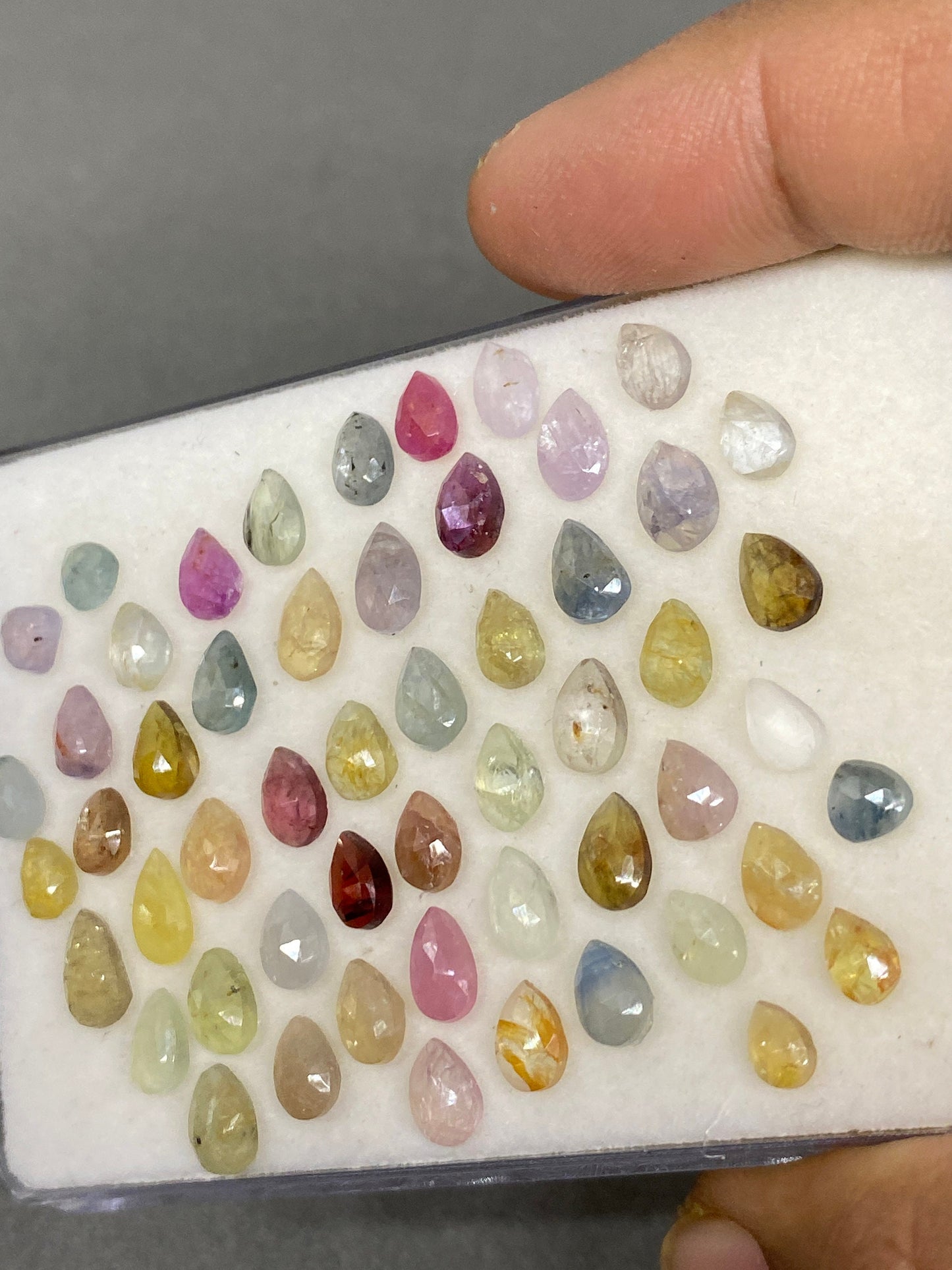 Stunning Very rare umba sapphire pear briolettes wholesale lot wt 45 carats size 5.3x5.2mm-8.7x5.2mm pcs 54 umba sapphire briolette