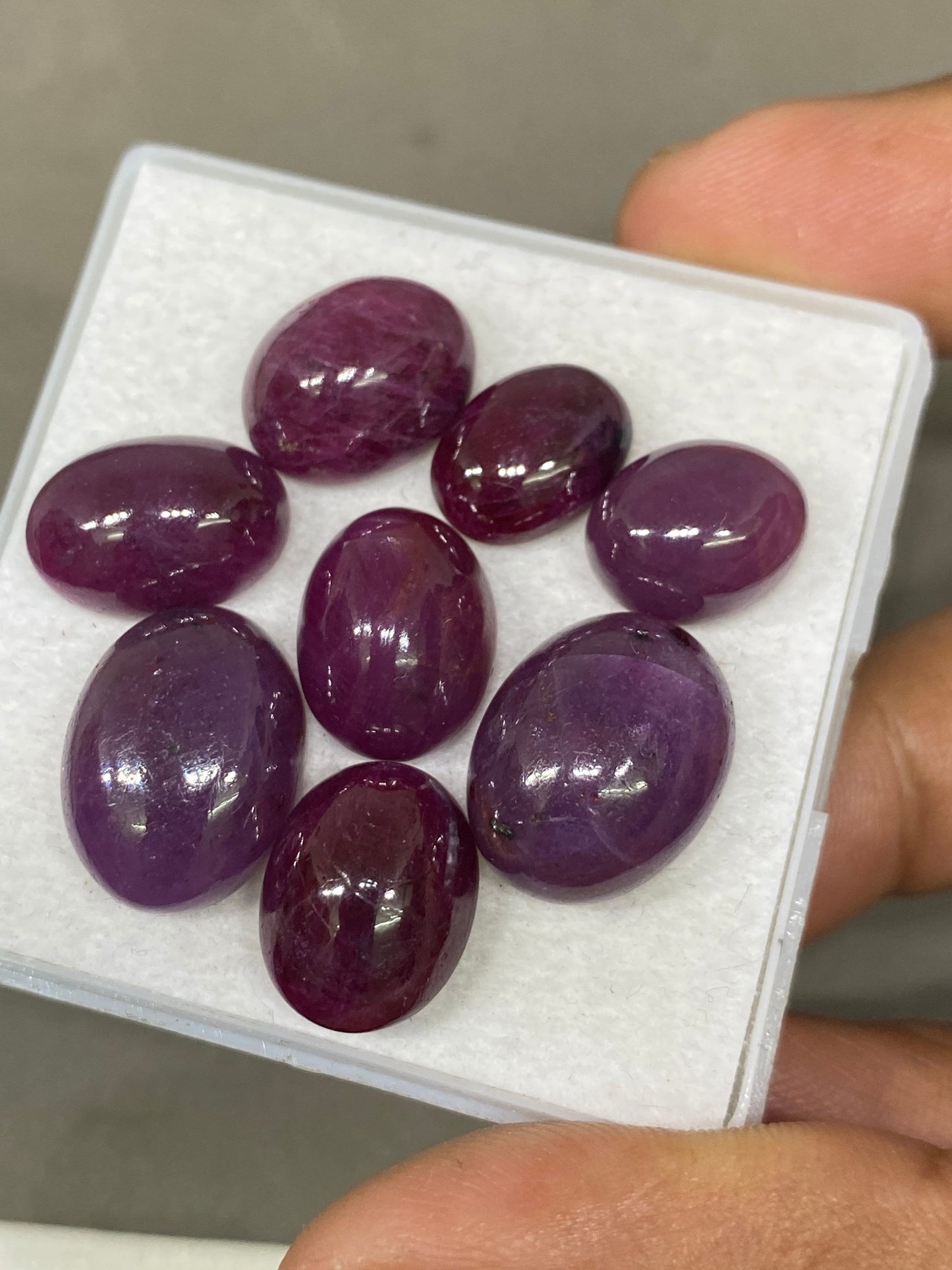 very rare natural ruby cabochons tanzania mine lot mix pcs 8 wt 94 cts size 12x9-17x13mm unheated untreated ruby smooth