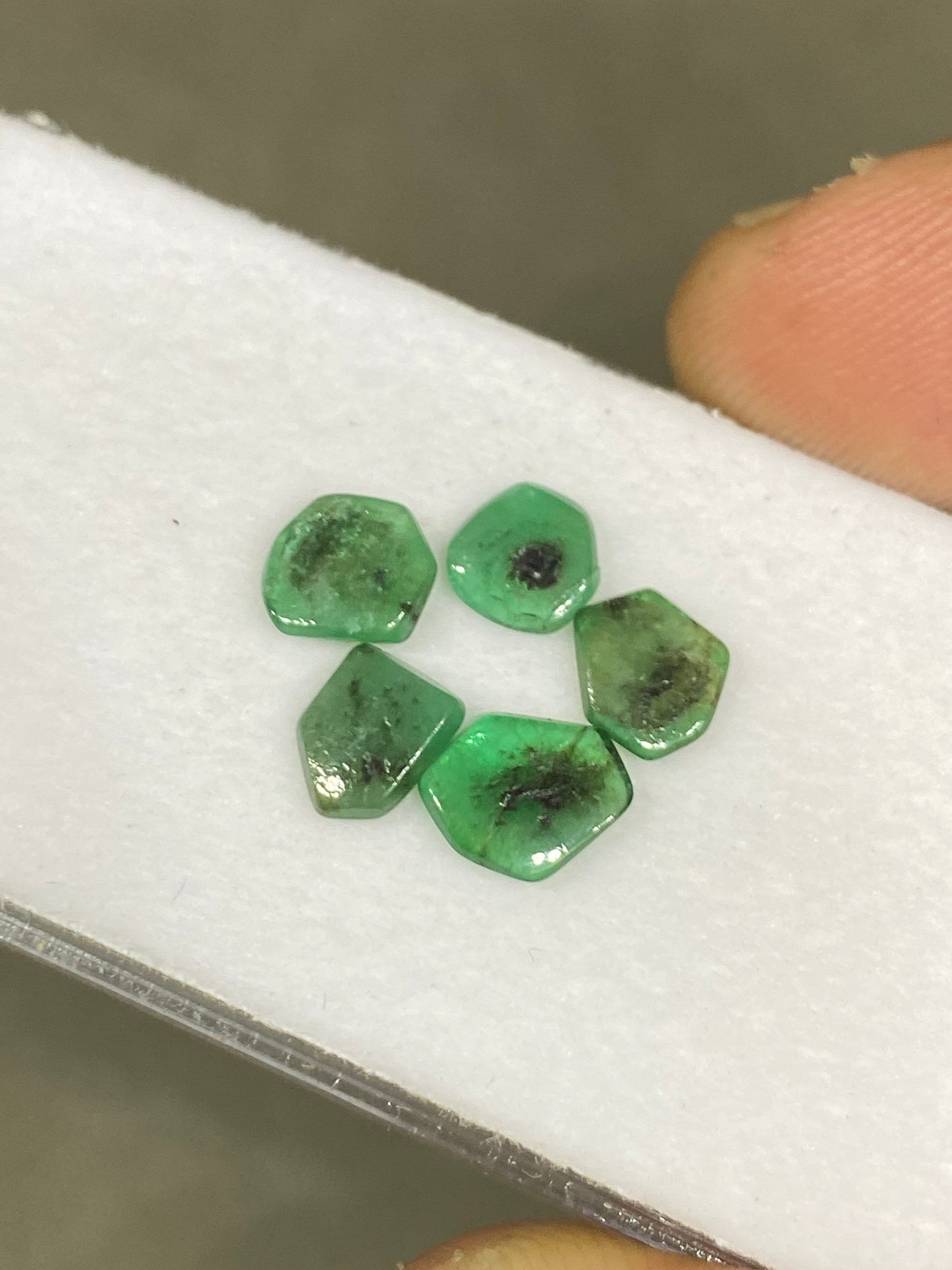 Fascinating extremely rare Natural trapiche emerald smooth wt 2.75 carats size 5.7x5-8x6mm emerald trapiche