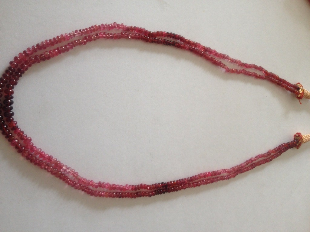 Red spinel beads shaded smooth polished  beads burma mines rare necklace size 3mm-5mm weight 101 carats