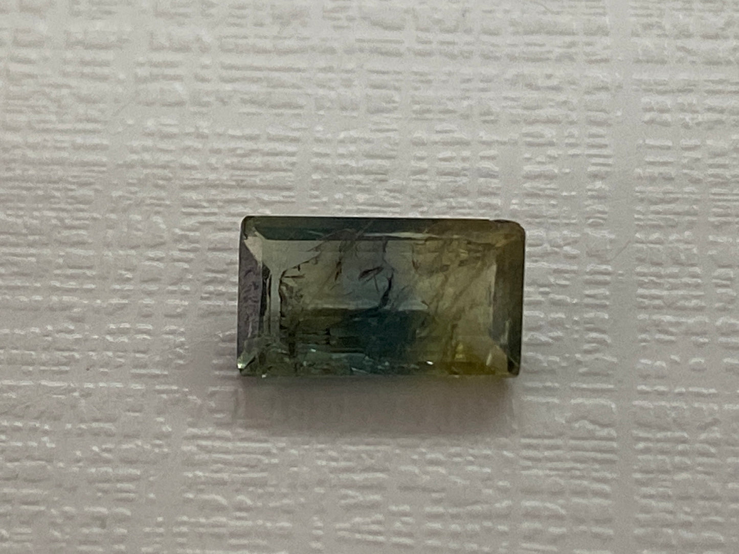 Rare Bi color sapphire yellow sapphire blue sapphire faceted 10x5.8mm Wt 2 cts aaa sapphire ideal for ring fancy sapphire pitambari neelam