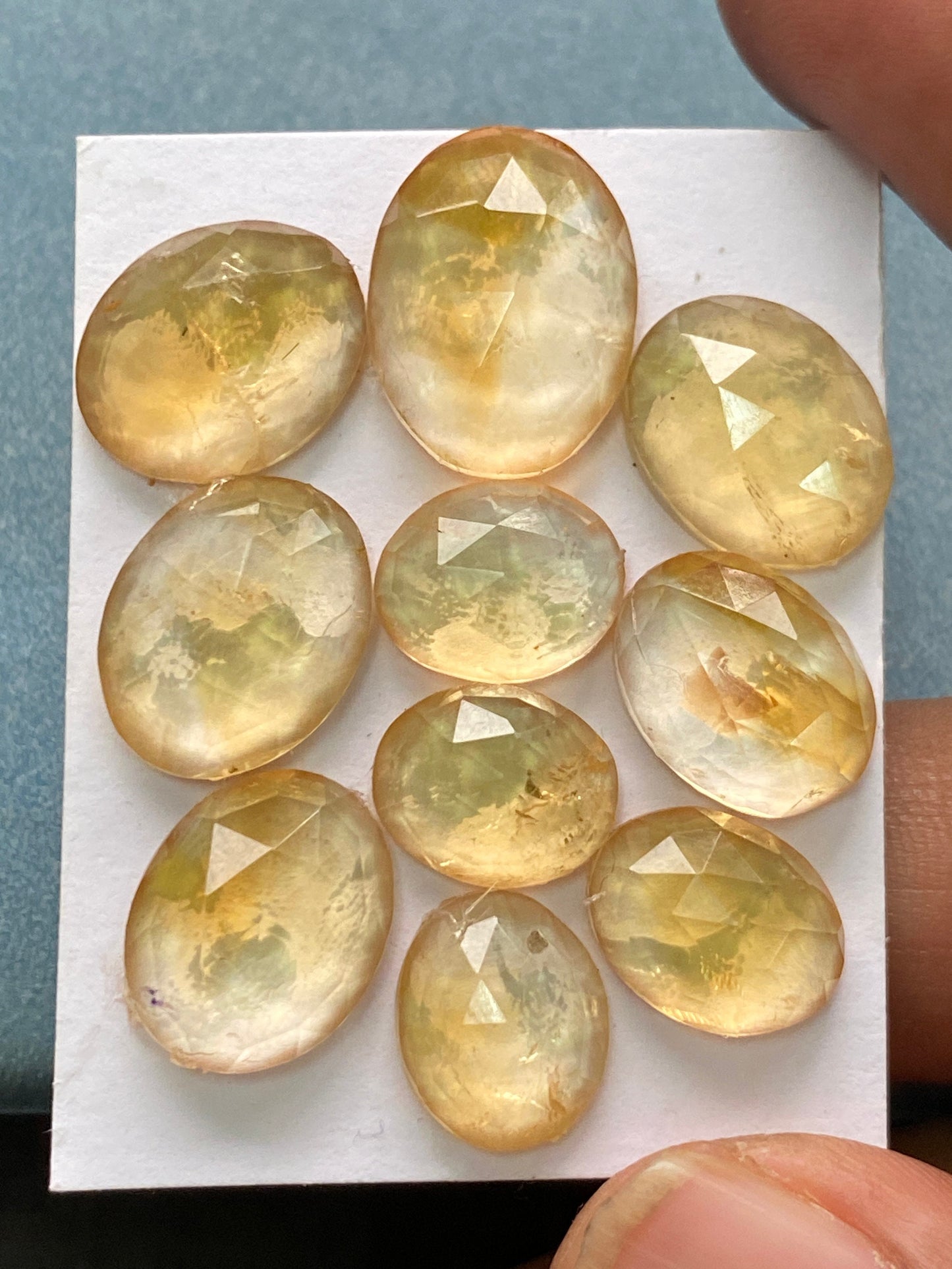 Amazing rare Citrine rosecut oval wholesale lot pcs 10 wt 60 carats size 10x9-17x12mm natural citrine rosecut flatback