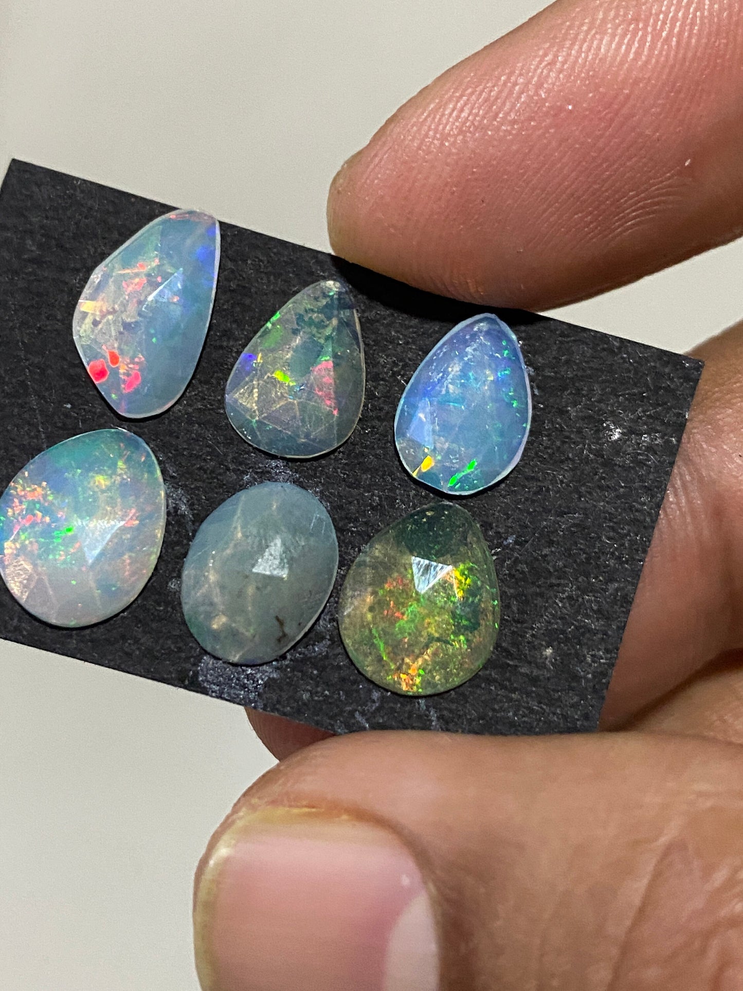 Attractive rare Ethiopian opal rosecut Welo opal rosecut aaa quality wt 6 carats pcs 6 size 10x8mm-13x7mm rosecut opal natural opal rosecut