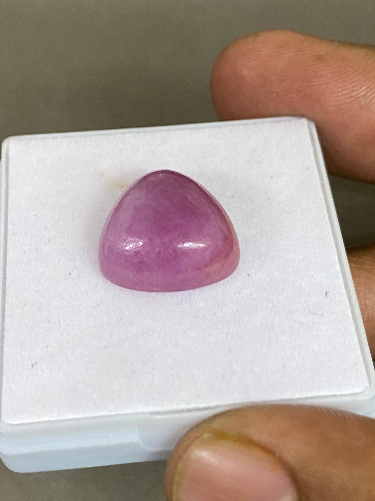 Stunning huge big size natural pink ruby cab trillion wt 22 cts size 18x17mm unheated untreated natural pink ruby cab ideal for pendant ruby