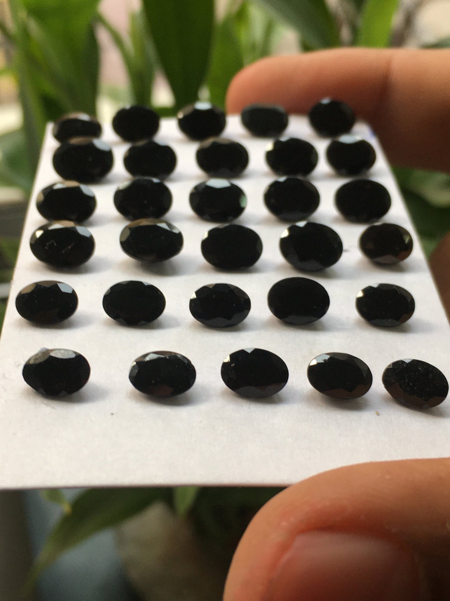 Stunning black spinel oval cuts amazing quality pcs 30 weight 31.20 carats size 7x5mm to 9x7mm black spinel cutstones