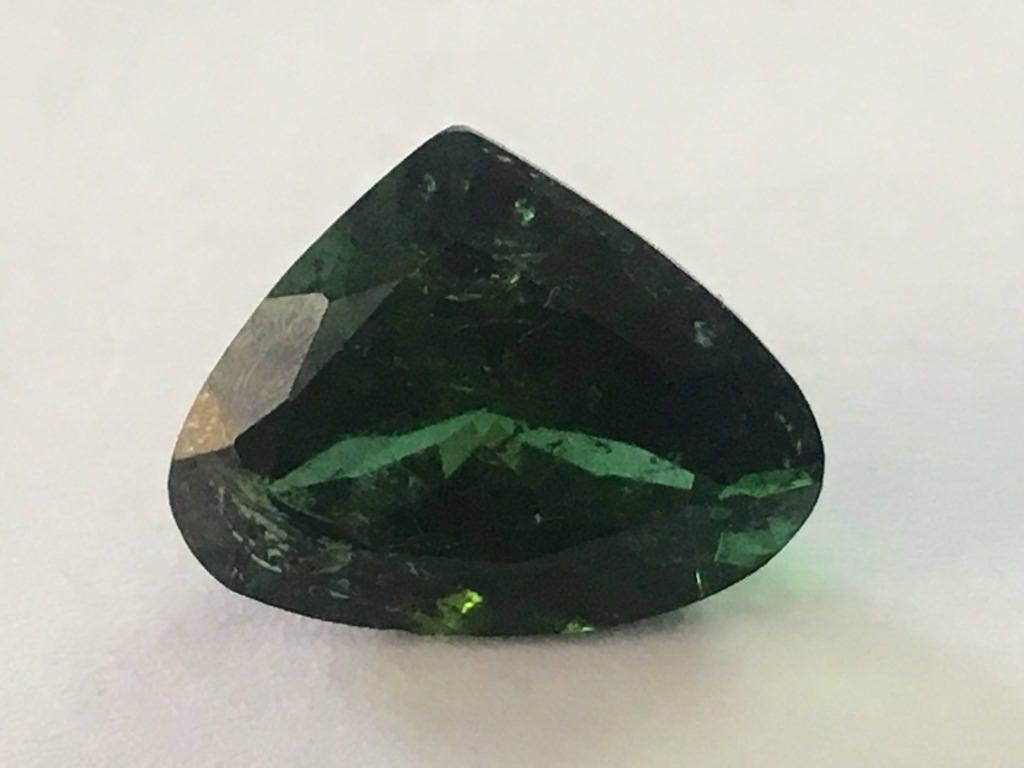 Green Tourmaline heart size 14.5x11.5mm weight 7.5 carats green tourmaline heart tourmaline gem facet tourmaline