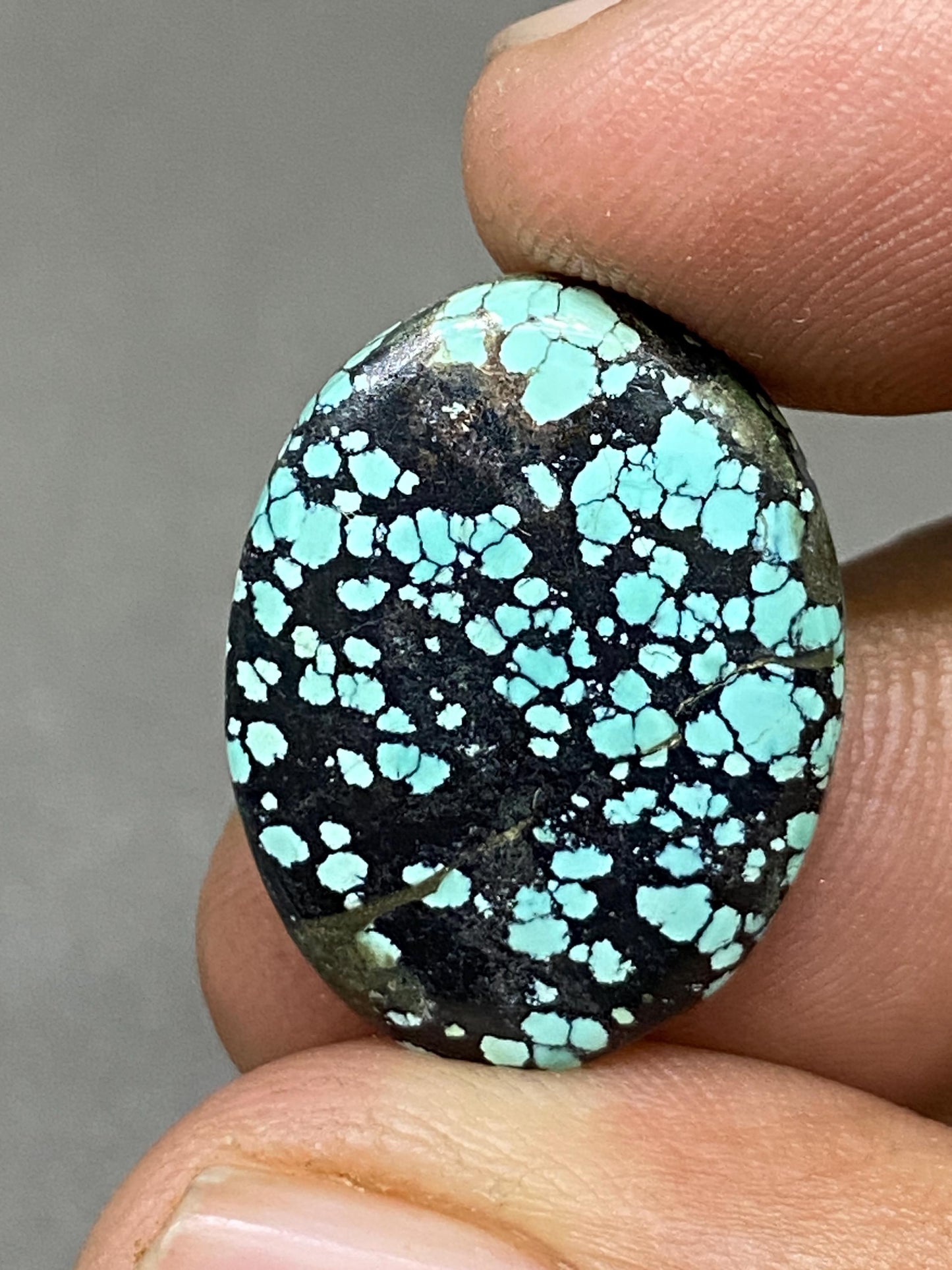 Dazzling Rare hubei Turquoise cabochon natural hubei mines rare pattern  smooth turquoise  turquoise pendant supply