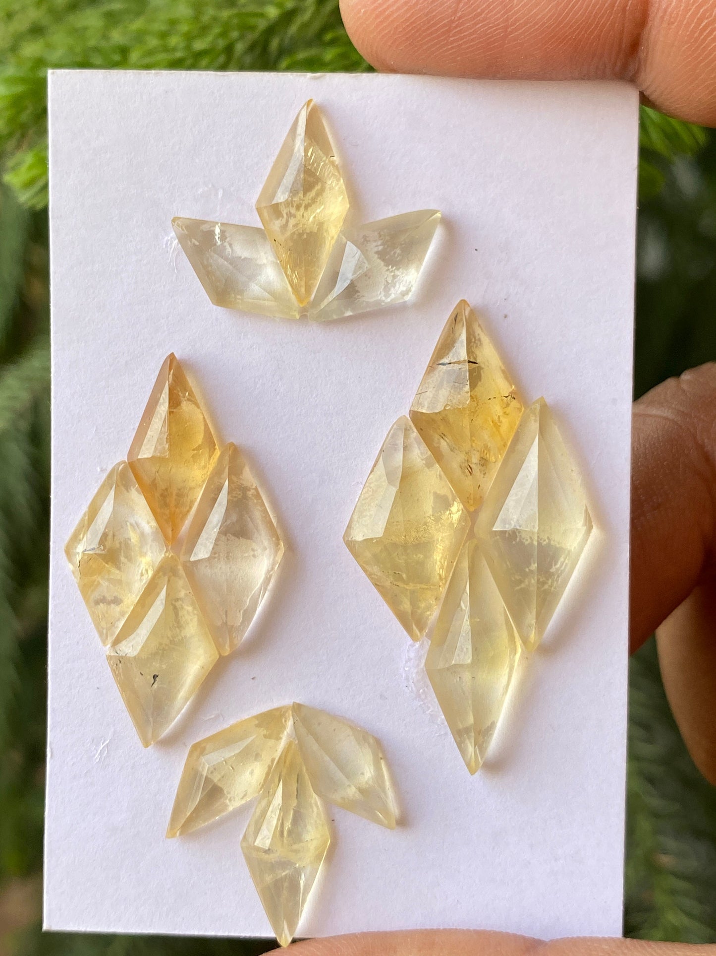 Gorgeous citrine diamond shape step cut weight 44 carats pcs 14 size 15x8-23x9mm citrine hexagon shape stepcut