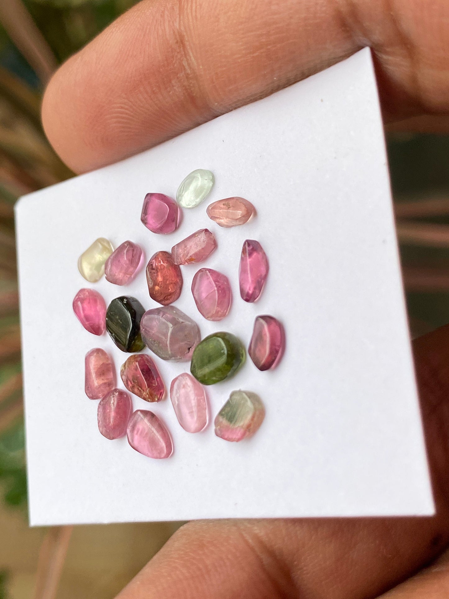 pink tourmaline unshape  cabochons small size wt 8.80 carats size 5.3x3.3mm-7.3x5.3mm natural tourmaline cabochons fancy pcs 20