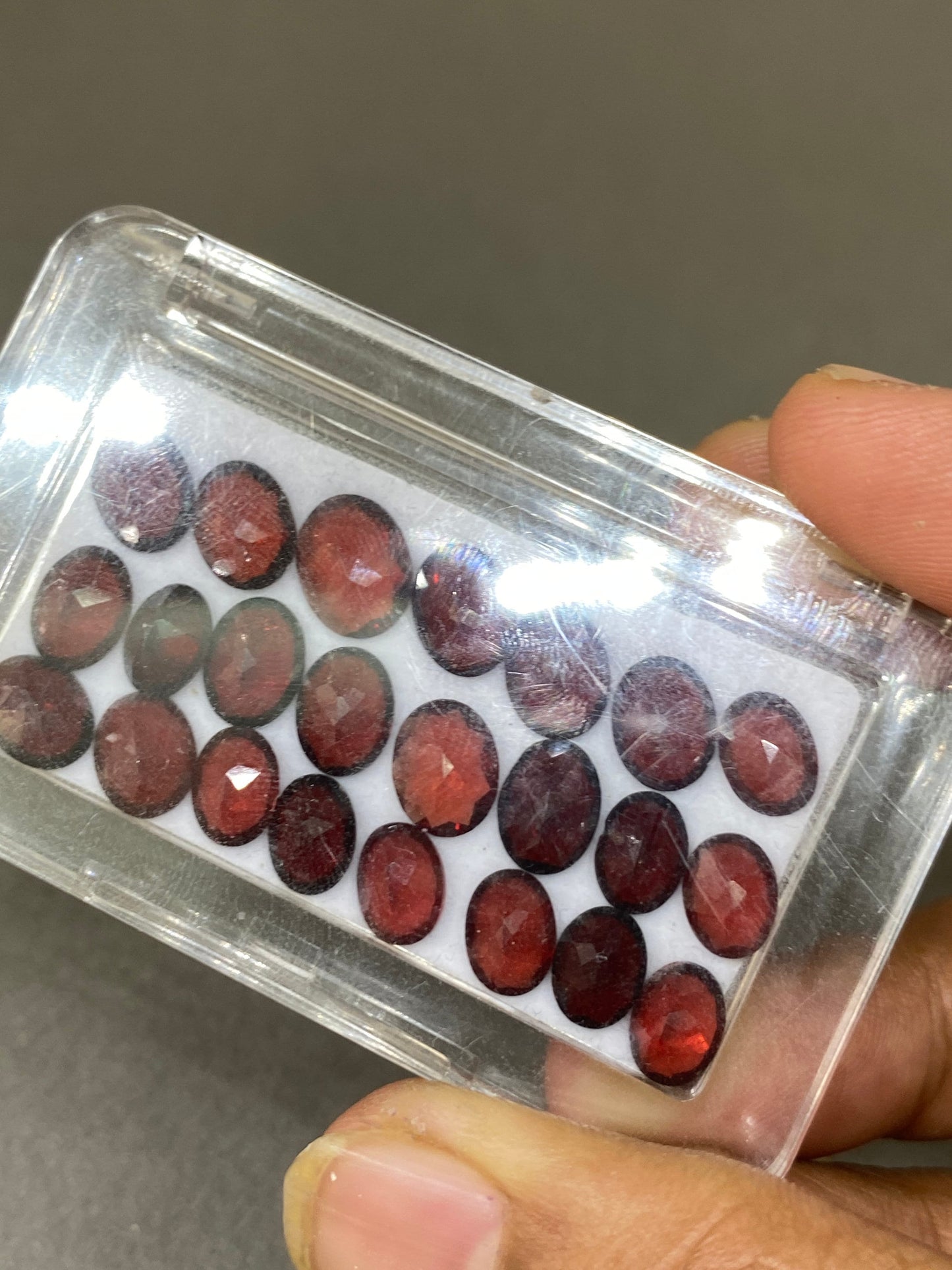 Rare Garnet cut oval shape pcs 23 size  wt 38 cts 8.1x6mm-10x8mm Garnet cut stone good quality January birth stone