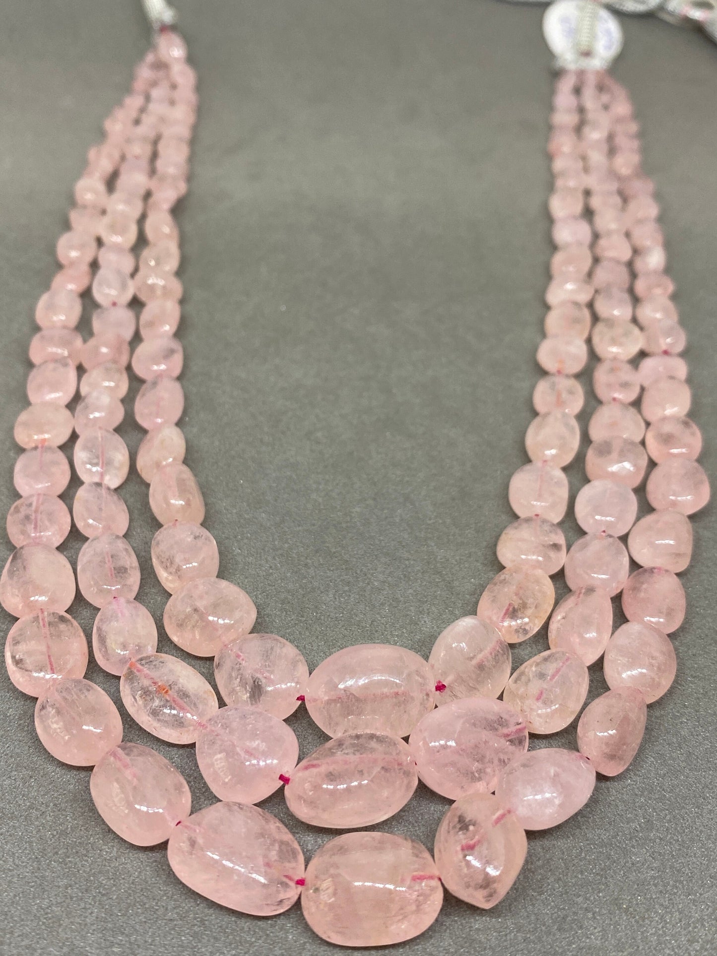 Extremely rare morganite nuggets necklace smooth polished 650 cts rare natural pink aquamarine nuggets Size 7x6mm-17x13mm morganite necklace