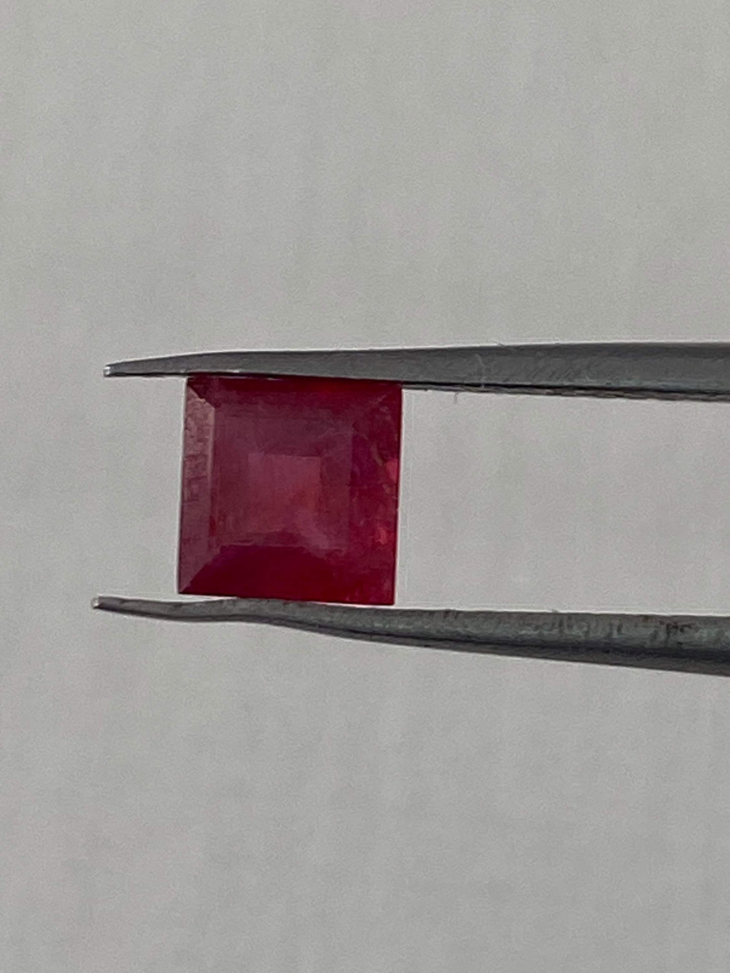 Rare Natural Mozambique ruby princess square cut ring size small pendant size weight  carats Natural ruby oval cut