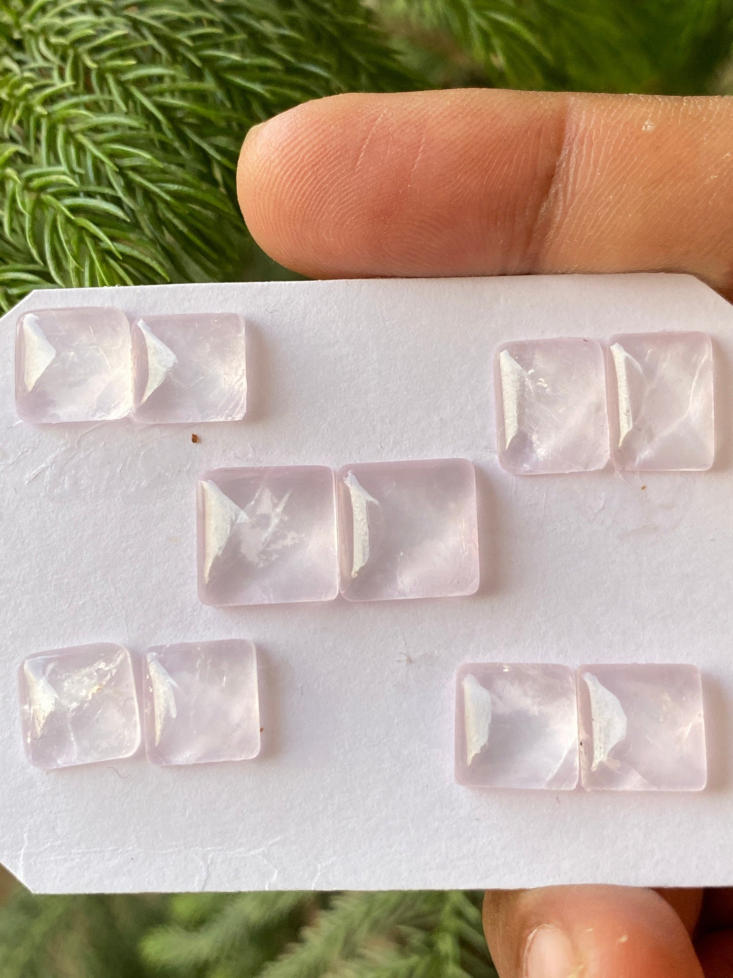 Fabulous Rare rose quartz sugar loaf cabochon  weight 41 carats pcs 10 size 10mm-12mm Rosequartz sugarloaf cabochon