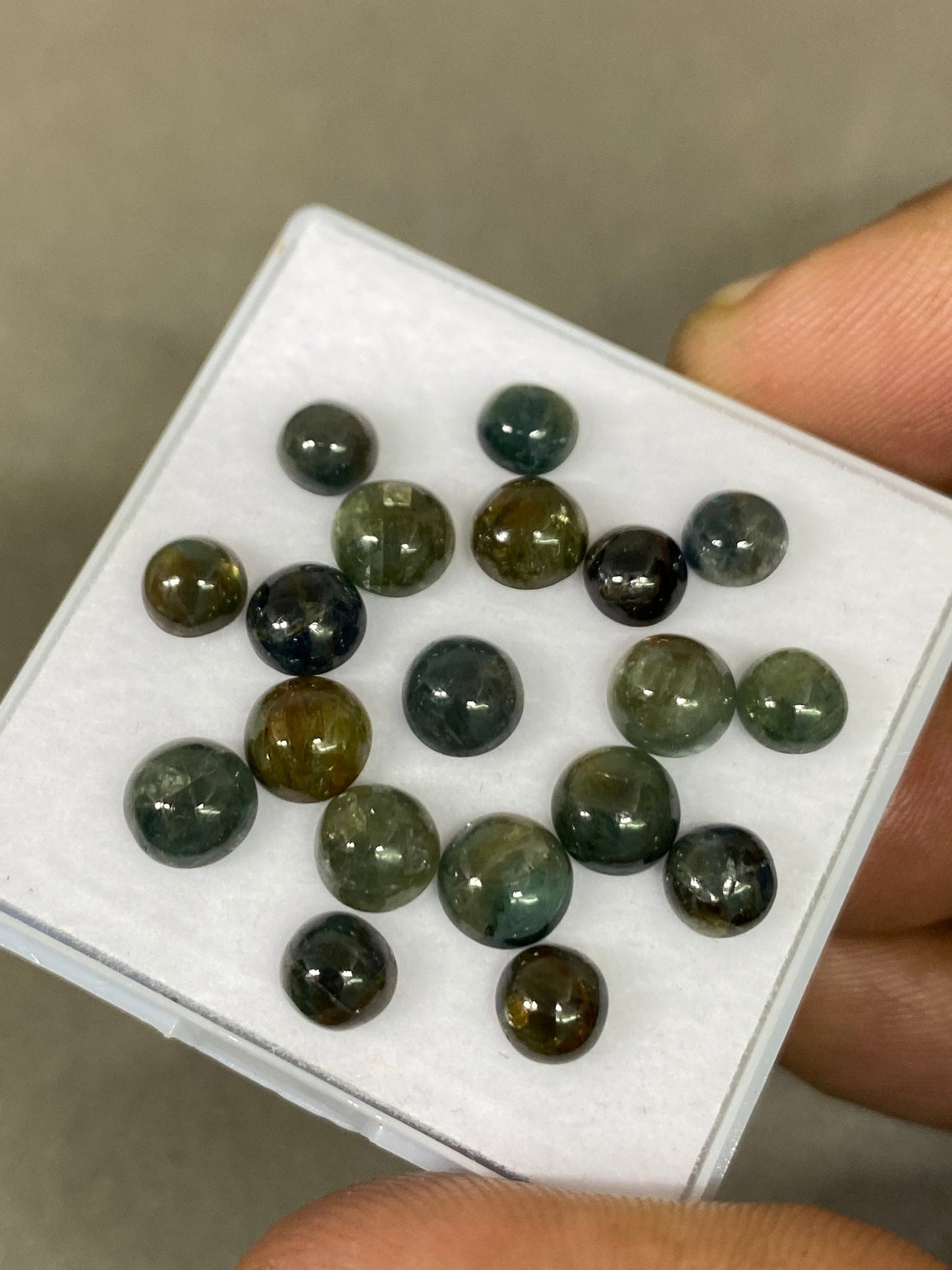 Rare blue green sapphire round cabochon size 5.3mm-6.3mm pcs 19 weight 20 carats size unheated untreated natural sapphire  round cabochon