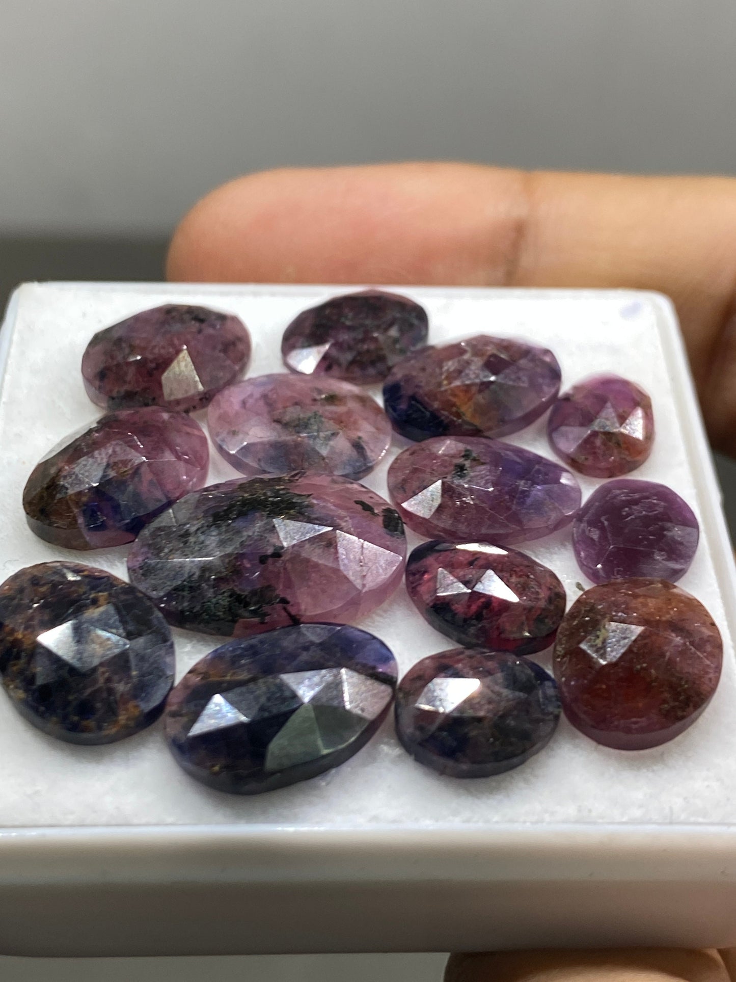 Vivacious Rare winza mines pretty bicolor pink sapphire rosecut ovalish weight 63 cts pcs 14 size 10x8-14x10mm sapphire rosecut gems