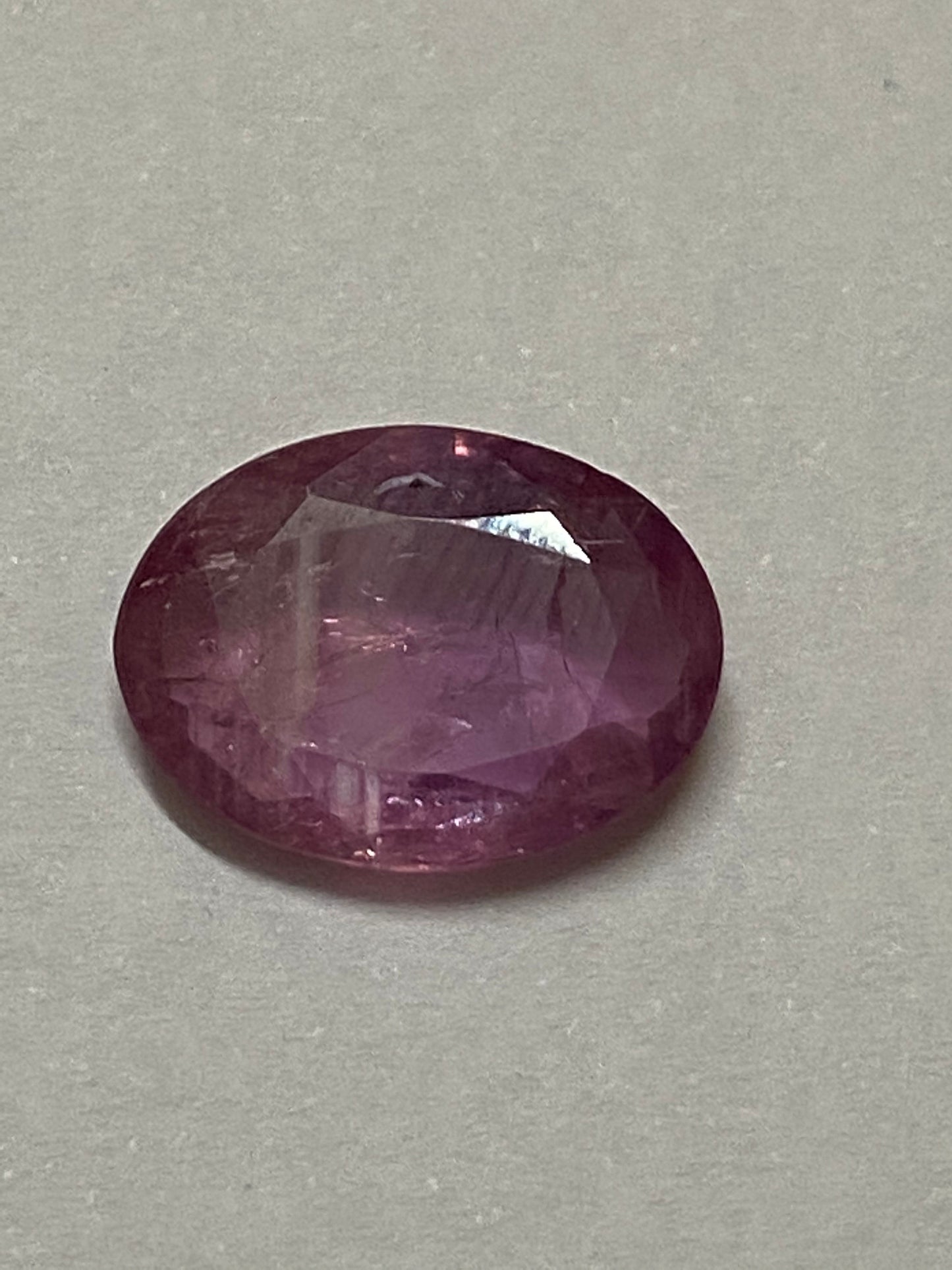 Stunning very rare pink sapphire oval cut stoner ring size fancy grey streak wt 6 cts  size 15x11mm unheated untreated sapphire oval cut