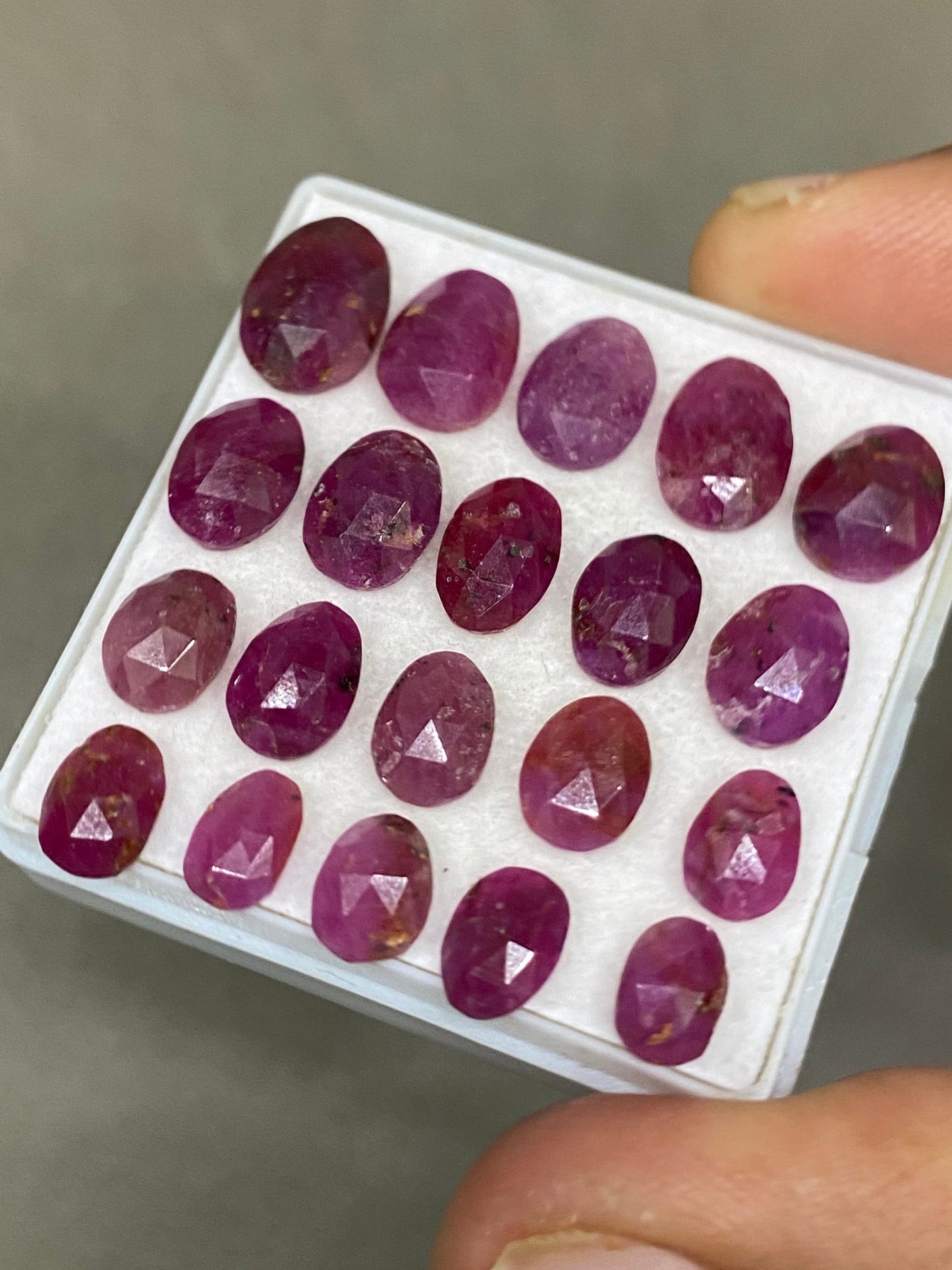 Amazing Rare natural tanzania ruby rosecut lot ovalish shapes pcs 20 wt cts size unheated untreated ruby rosecut