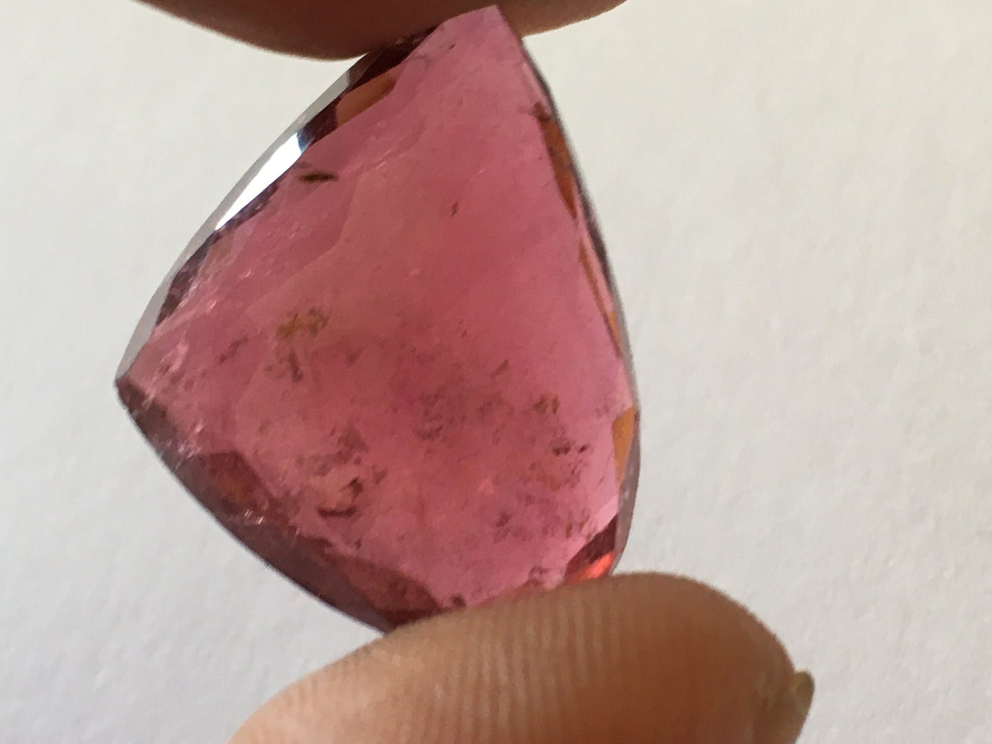 Gorgeous rare pink tourmaline fancy faceted briolette weight 25 carats size 24x20mm tourmaline cut for pendant