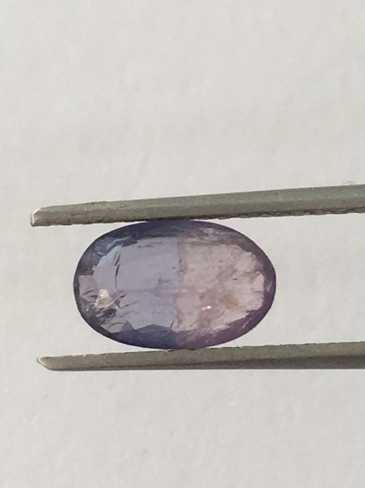 Extremely rare sapphire treasure blue meets pink bi color sapphire natural unheated untreated weight 1.05 carats size 8.4x5.2mm natural