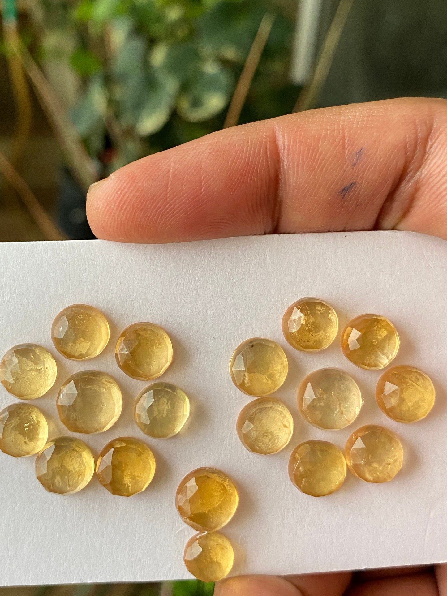 Stunning rare Citrine rosecut round shape wholesale lot pcs 16 wt 35 carats size 7mm-9.mm natural citrine round rosecut flatback gems