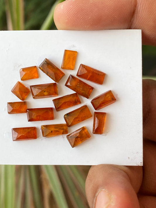 Gorgeous Rare orange kyanite rosecut cushion flats fine quality weight 22 carats pcs 16 size 7x4mm-9x4mm good quality rosecut kyanite