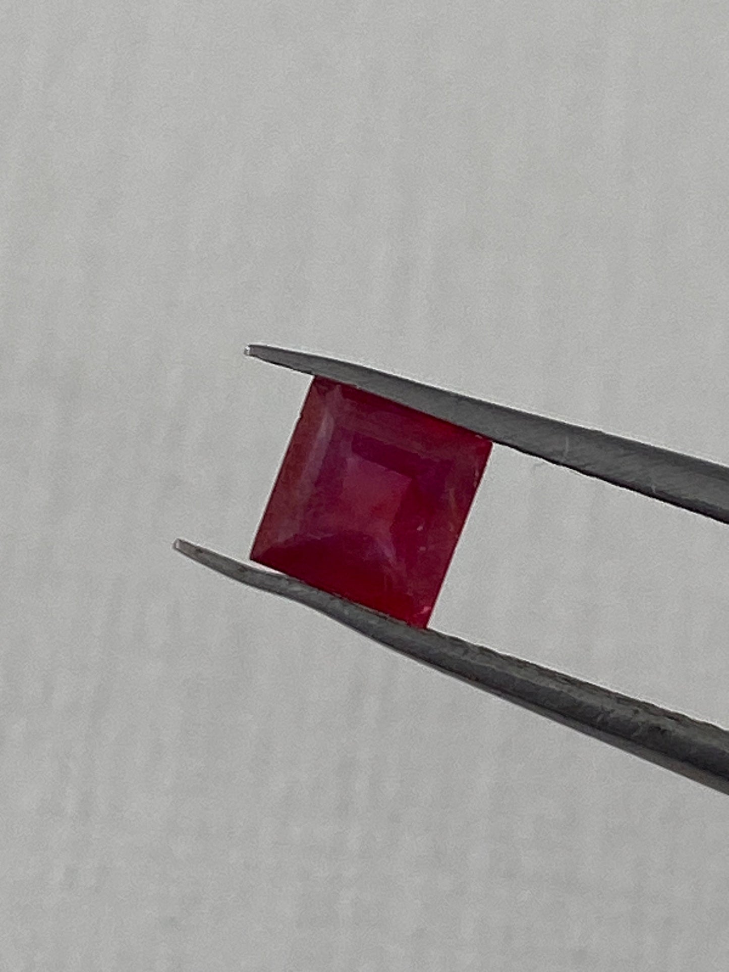 Rare Natural Mozambique ruby princess square cut ring size small pendant size weight  carats Natural ruby oval cut