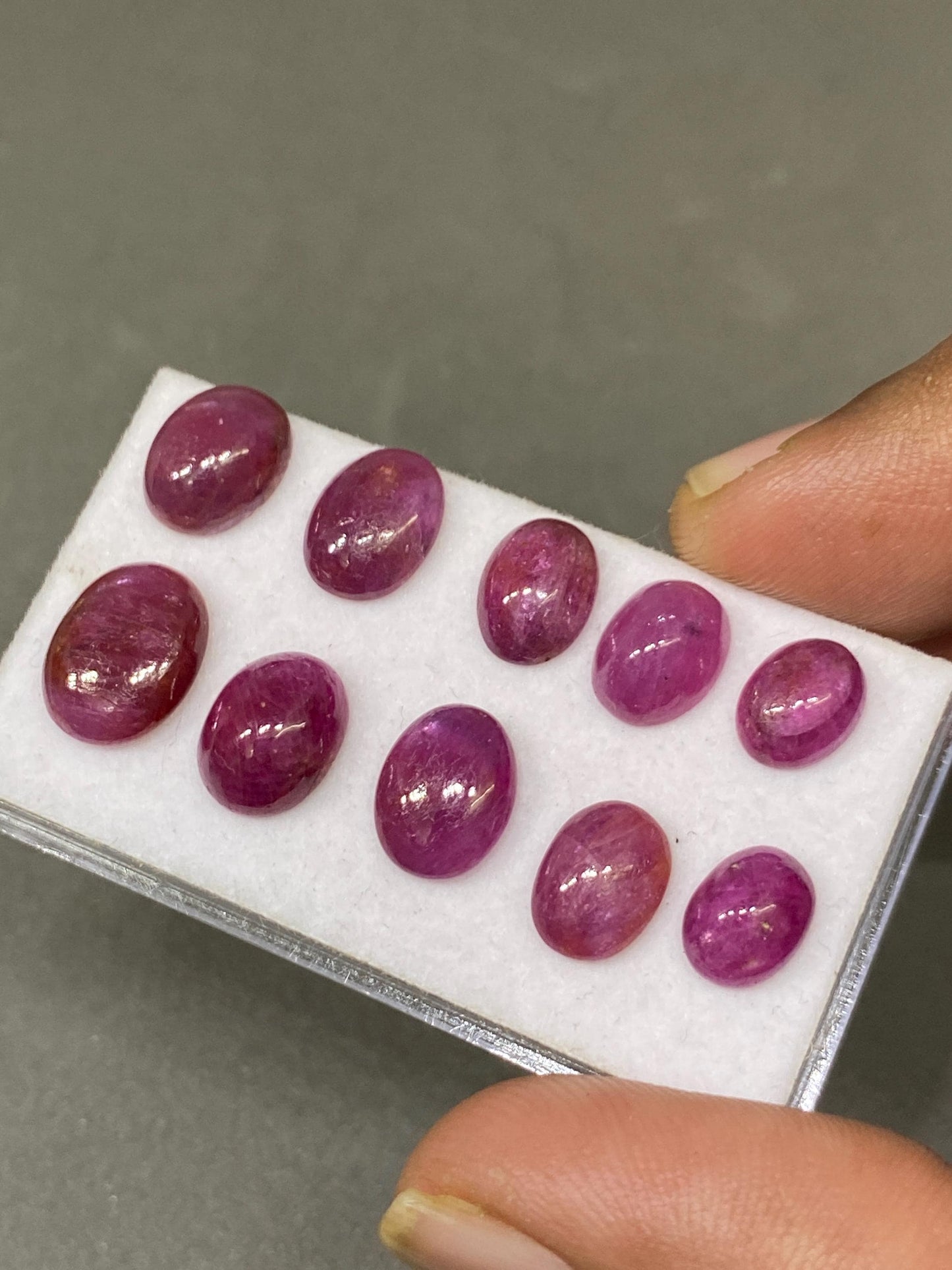 Very rare Mozambique Natural Ruby Cabochons oval 27 carats  pcs 10 size 8x6mm-11x9mm rare ruby cabochons wholesale lot