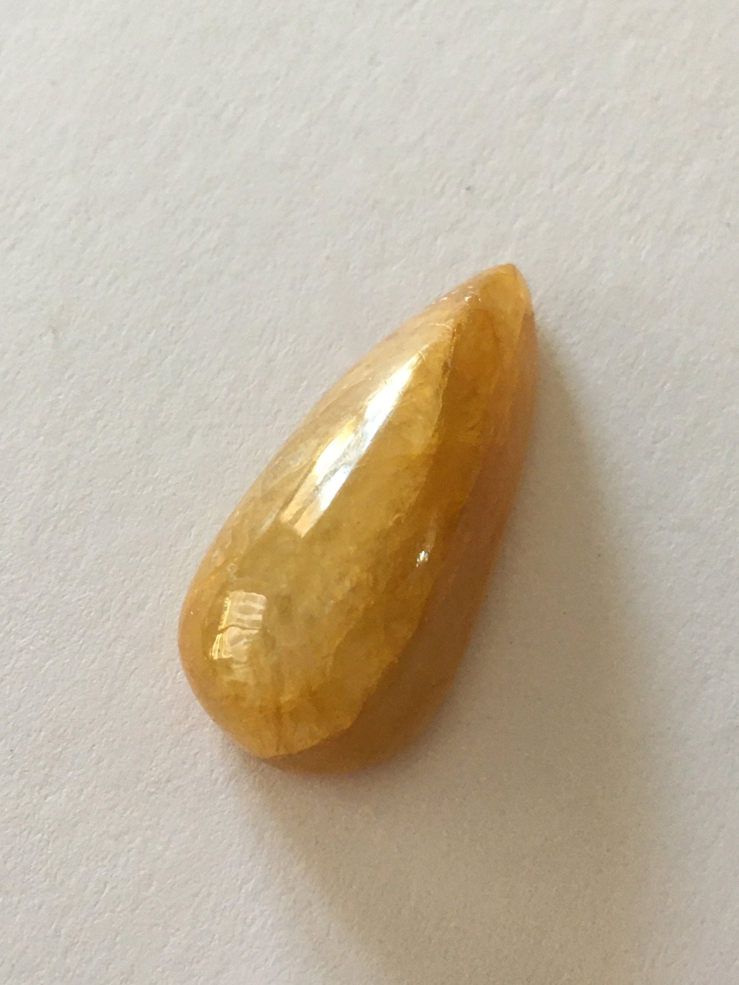 Very rare huge size Yellow sapphire pear shape cabochon weight 36.95 carats natural unheated untreated sapphire pendant size 30x14mm