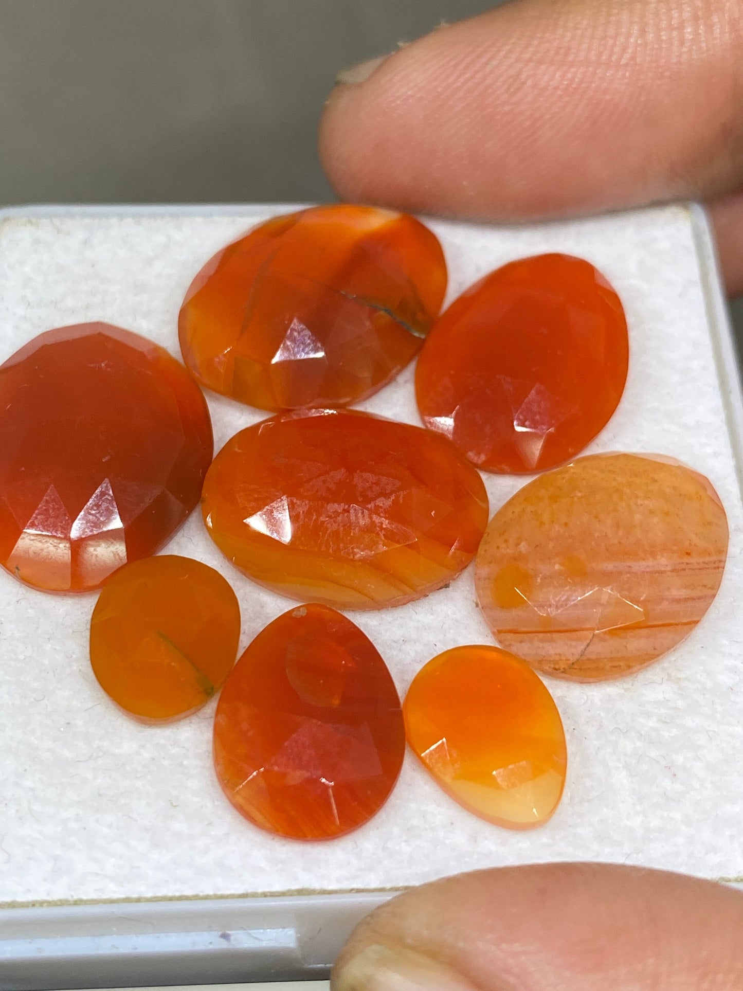 Beautiful  Carnelian rosecut ovals big size pcs 8 wt 45 carats size 11x8-19x15mm aaa quality oval shapes carnelian cabochons