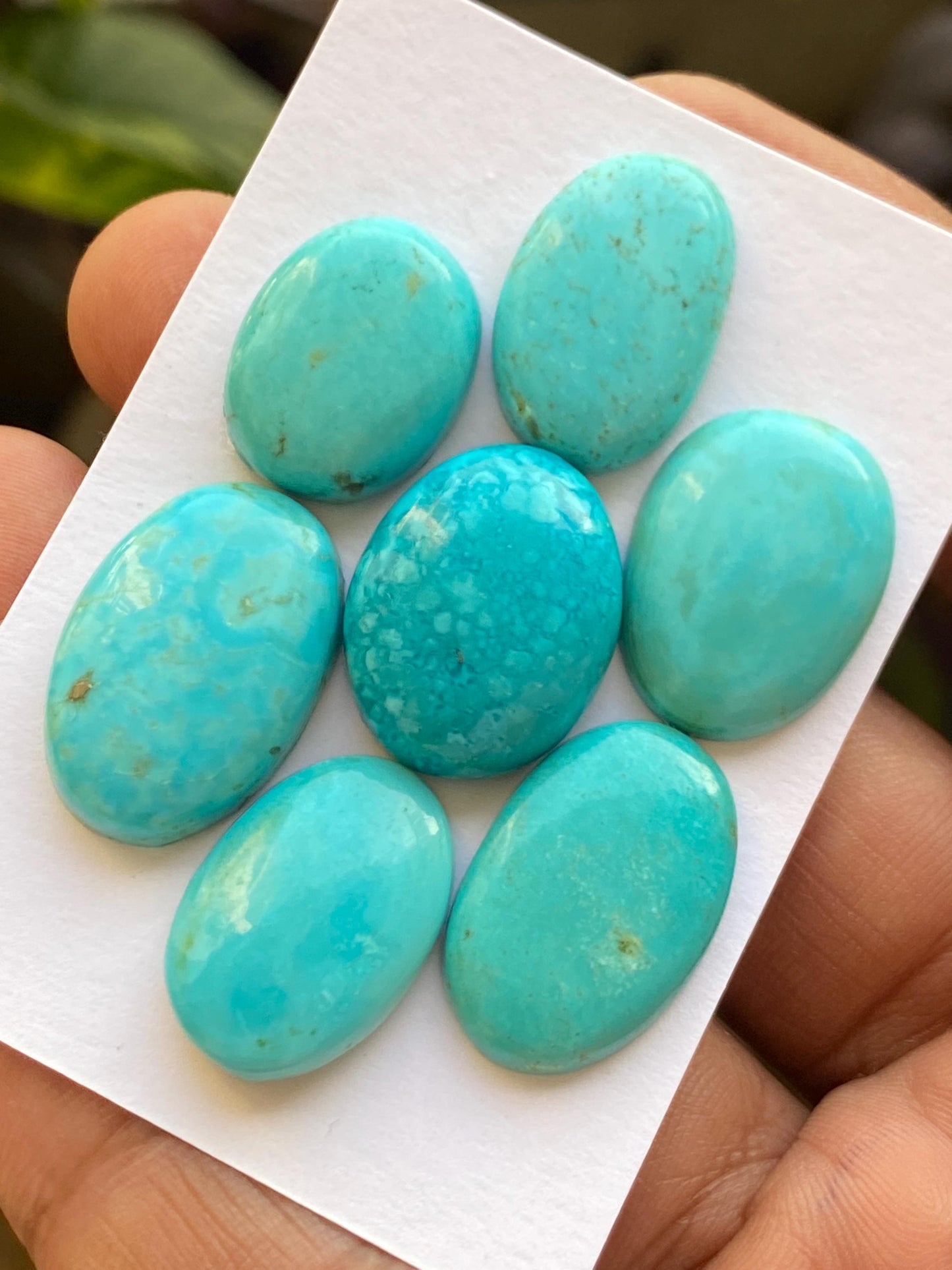 Stunning  rare Arizona  mines Turquoise cabochons  natural smooth polished ovals pcs 7 wt 108 carats 21x15mm-24x21mm turquoise cabochons