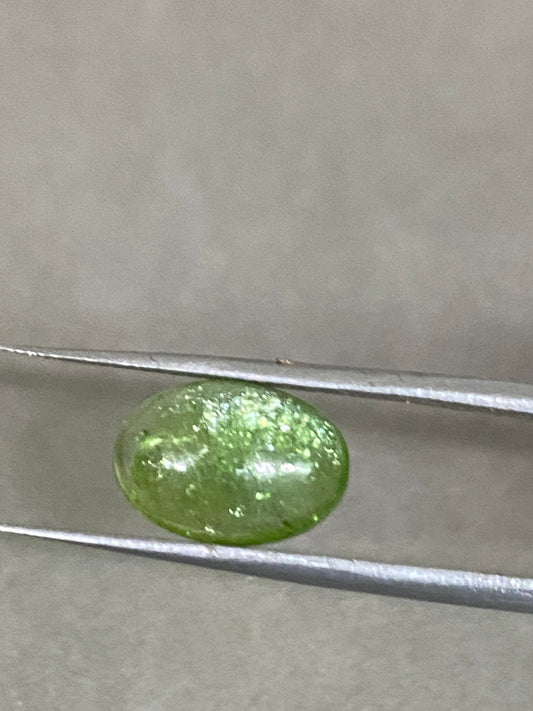 Very rare tsavorite Cabochon smooth oval green garnet green color weight 4.30 cts size 12.5x8.8mm pcs 1 Tsavorite garnet cabochon ring size