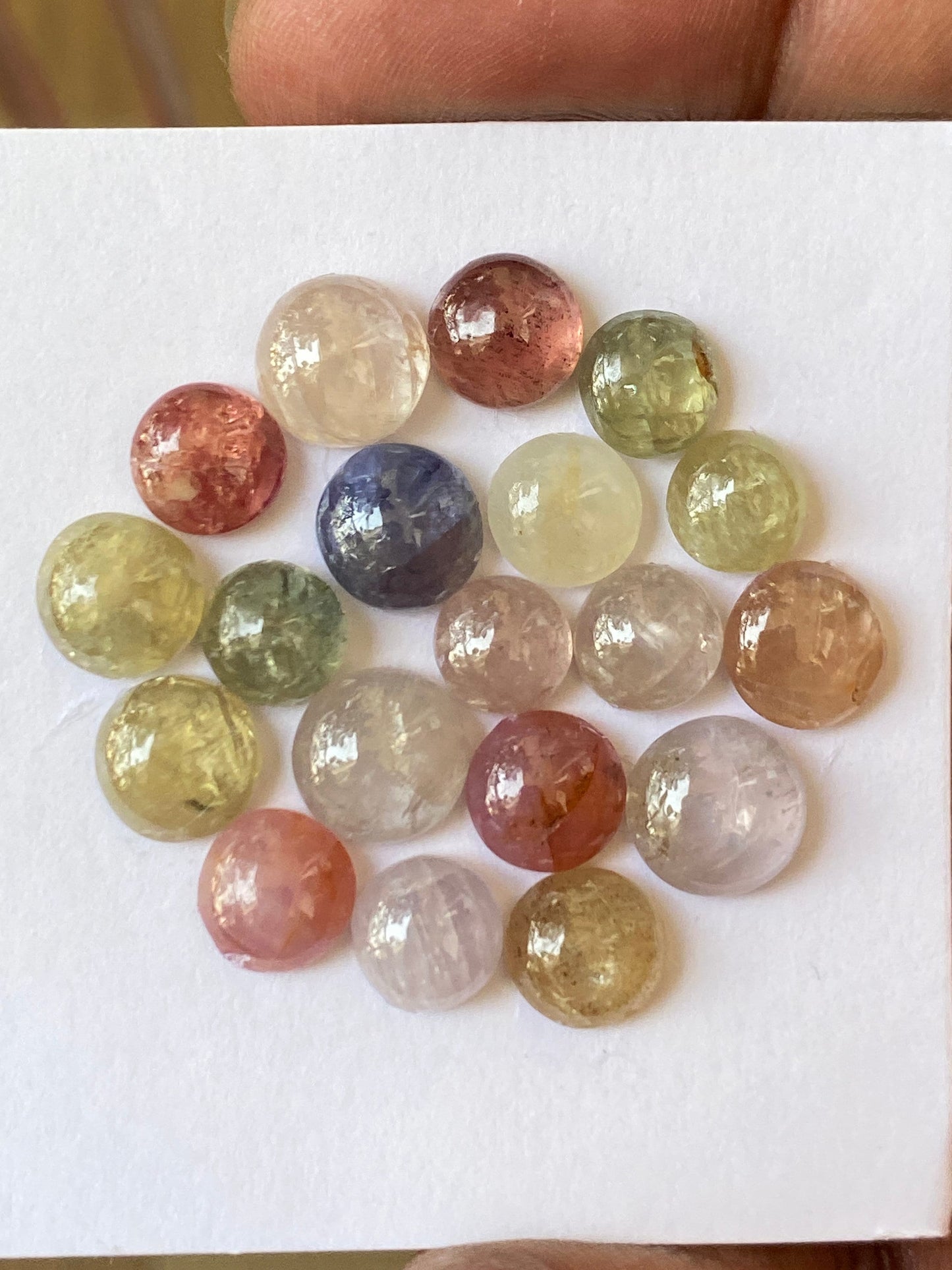 Mesmerising Nice beautiful rare umba sapphire round cabochons wt 47.50 carats size 7mm-9mm pcs 19 natural sapphire unheated untreated