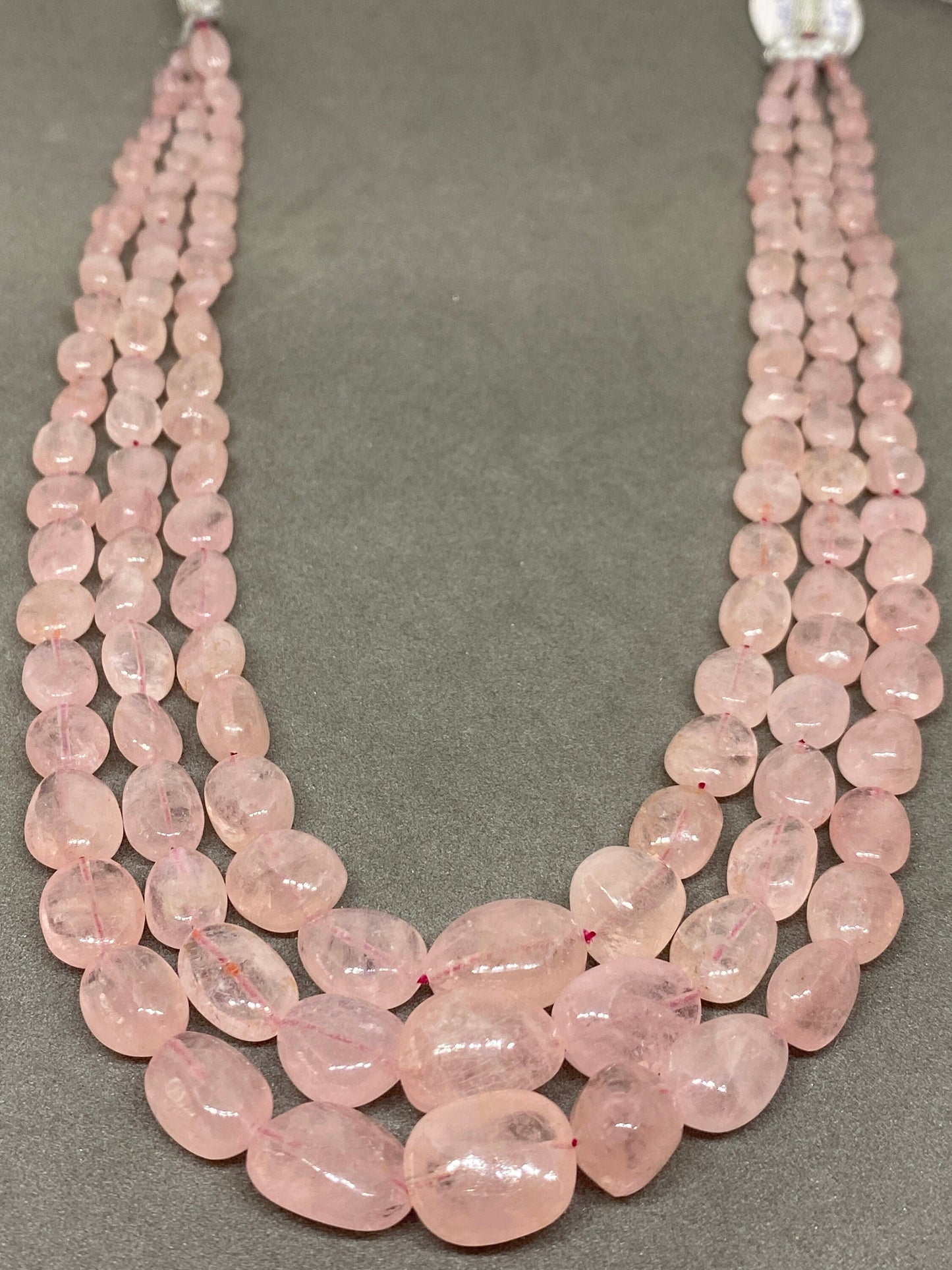 Extremely rare morganite nuggets necklace smooth polished 650 cts rare natural pink aquamarine nuggets Size 7x6mm-17x13mm morganite necklace